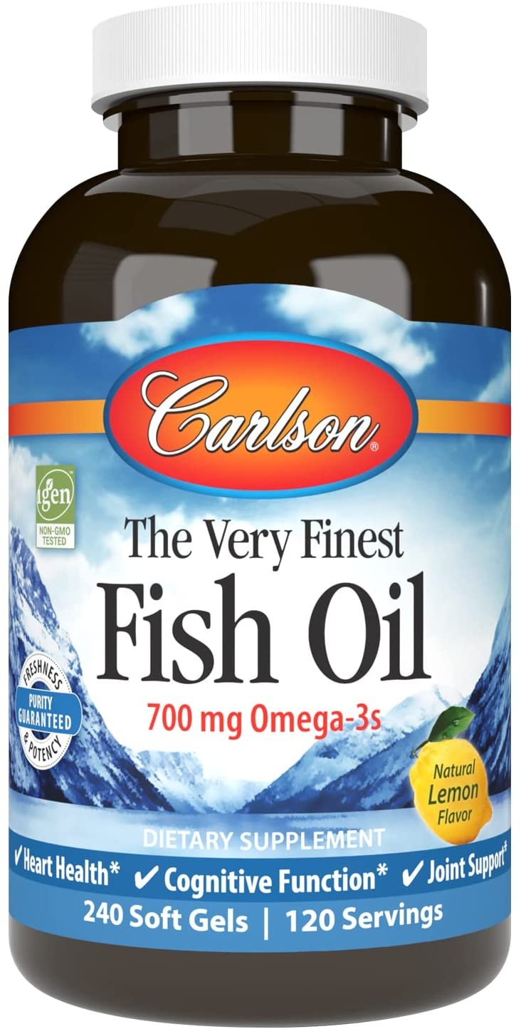 Carlson Fish Oil pill bottle