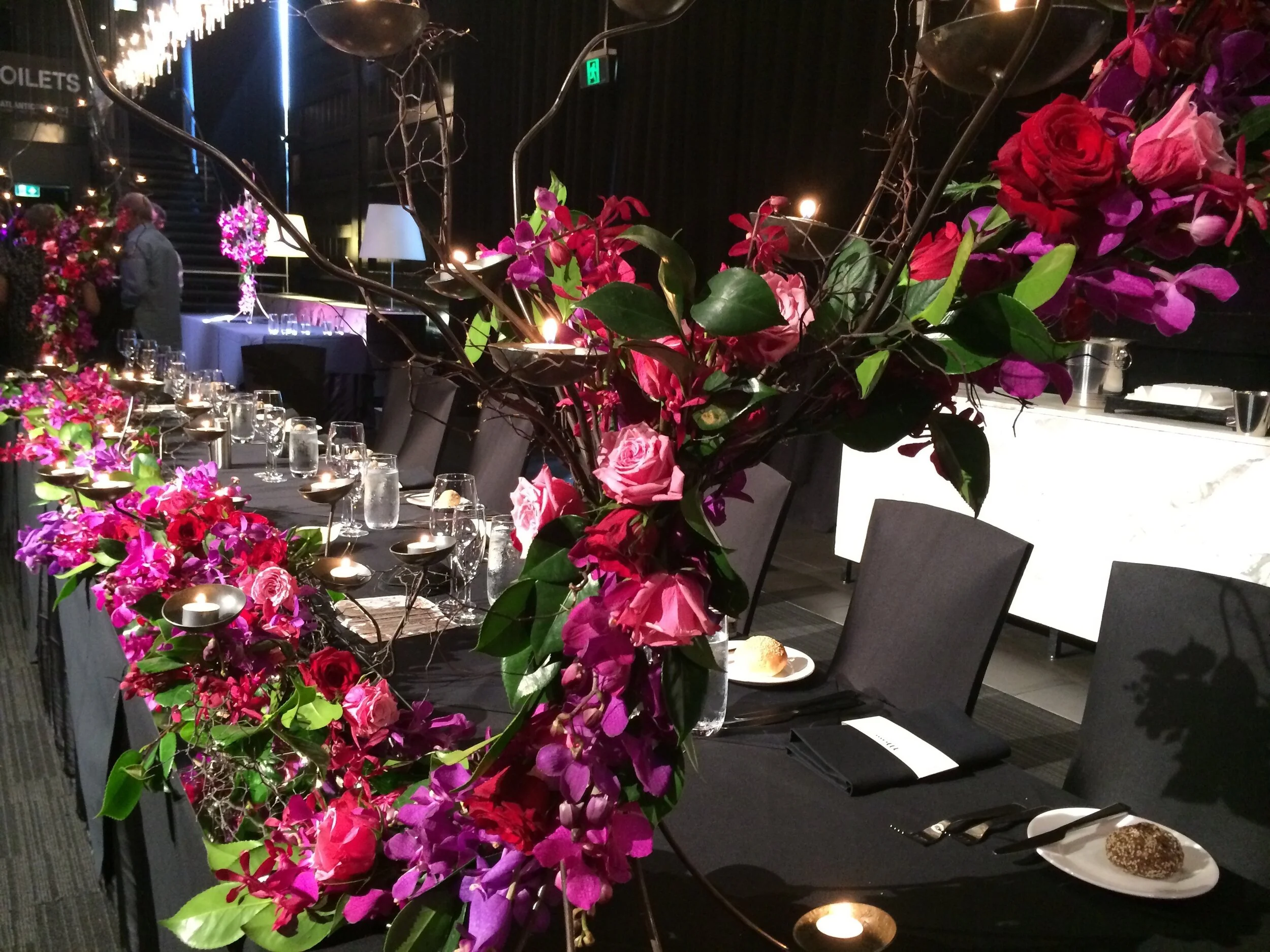 Wedding flowers and custom table centres.