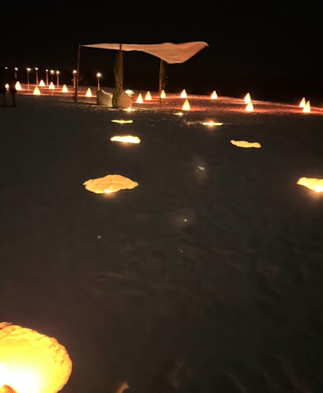Evening entertainment for a luxury private dining experience in the Maldives