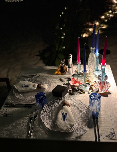 Finer details with custom plates and glassware for a luxury private dinning experience