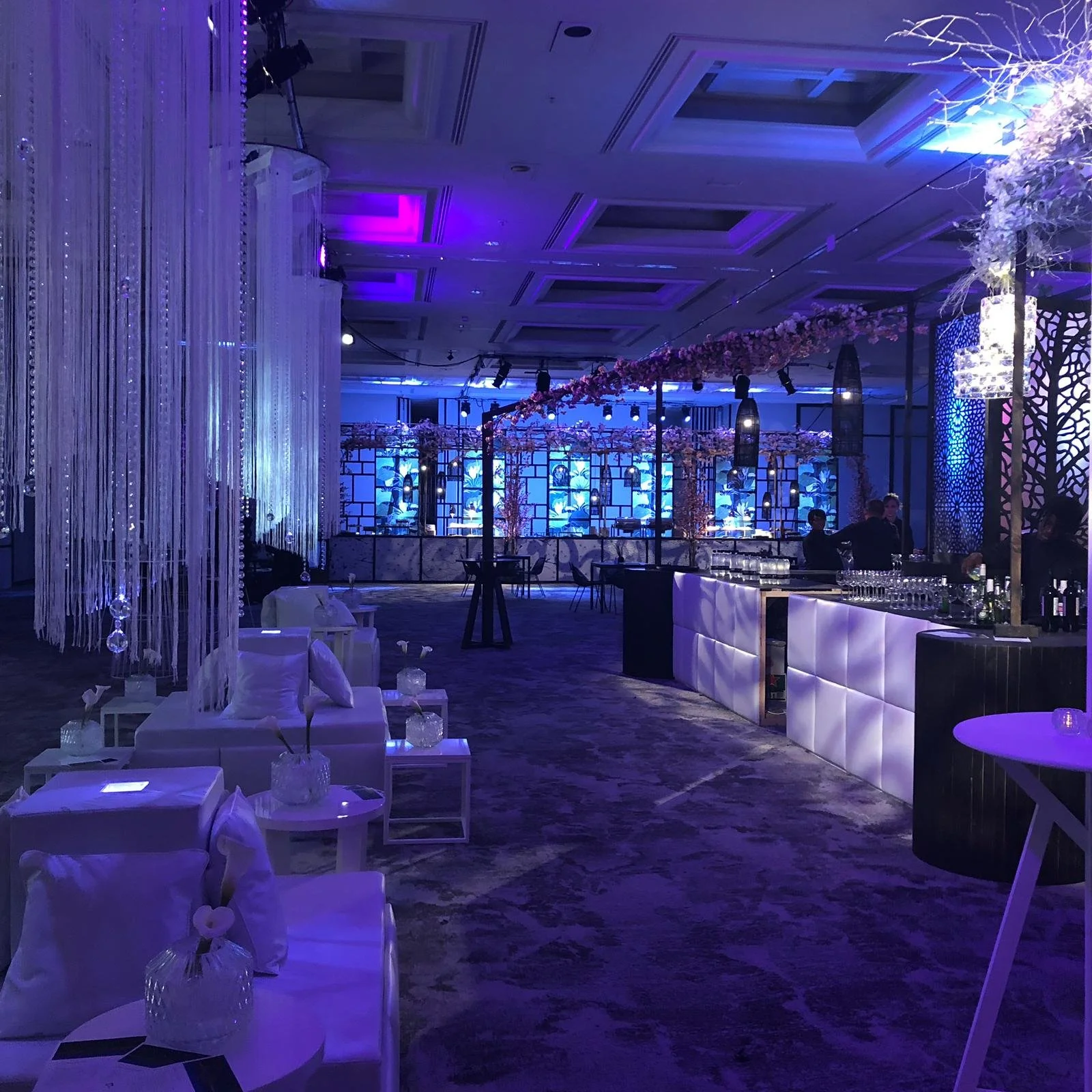 Custom seating area for a corporate gala dinner