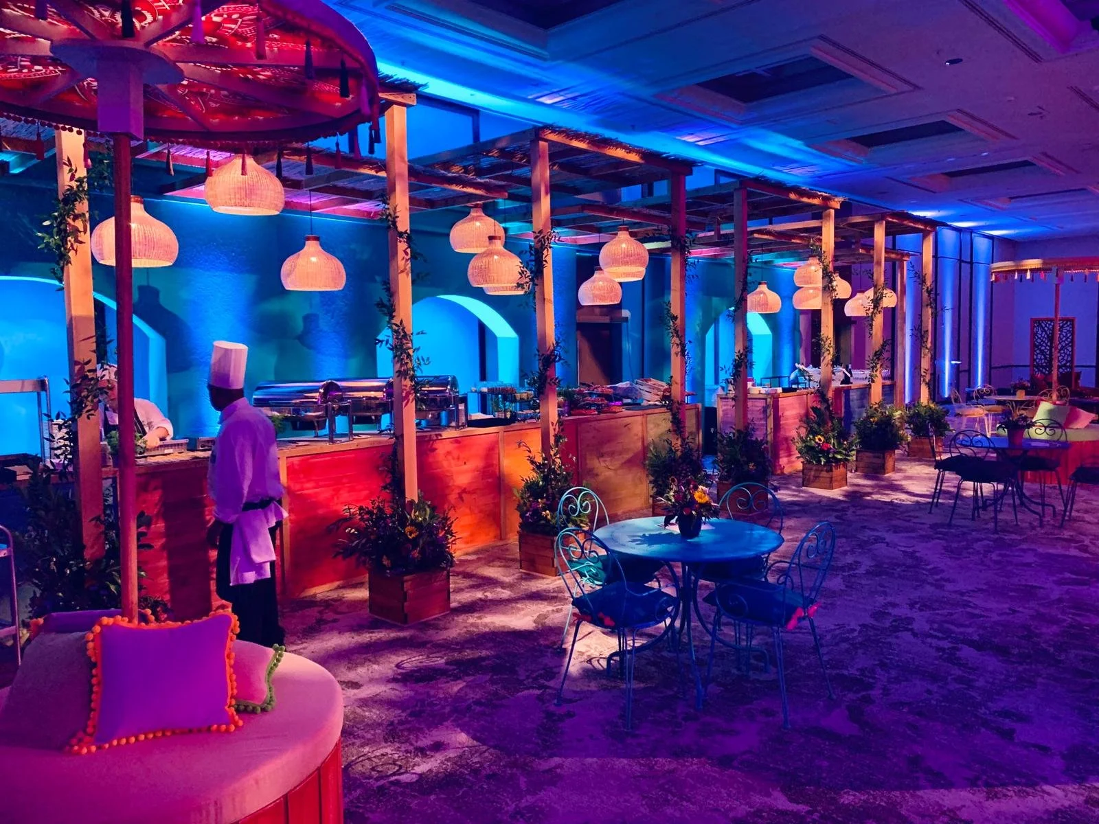 Designed food station for a corporate networking event