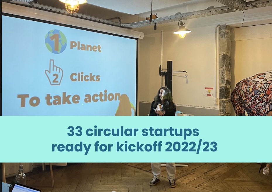 33 Circular Startups Ready for kickoff