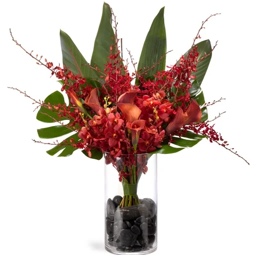 Include flowers that vary in height