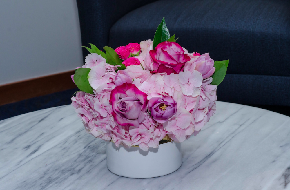 Pink florals were seen throughout centerpieces, bud vases, and cocktail arrangements at the 4 2nd Annual American Ireland Fund New York Gala on May 4th. American Ireland Fund New York Gala