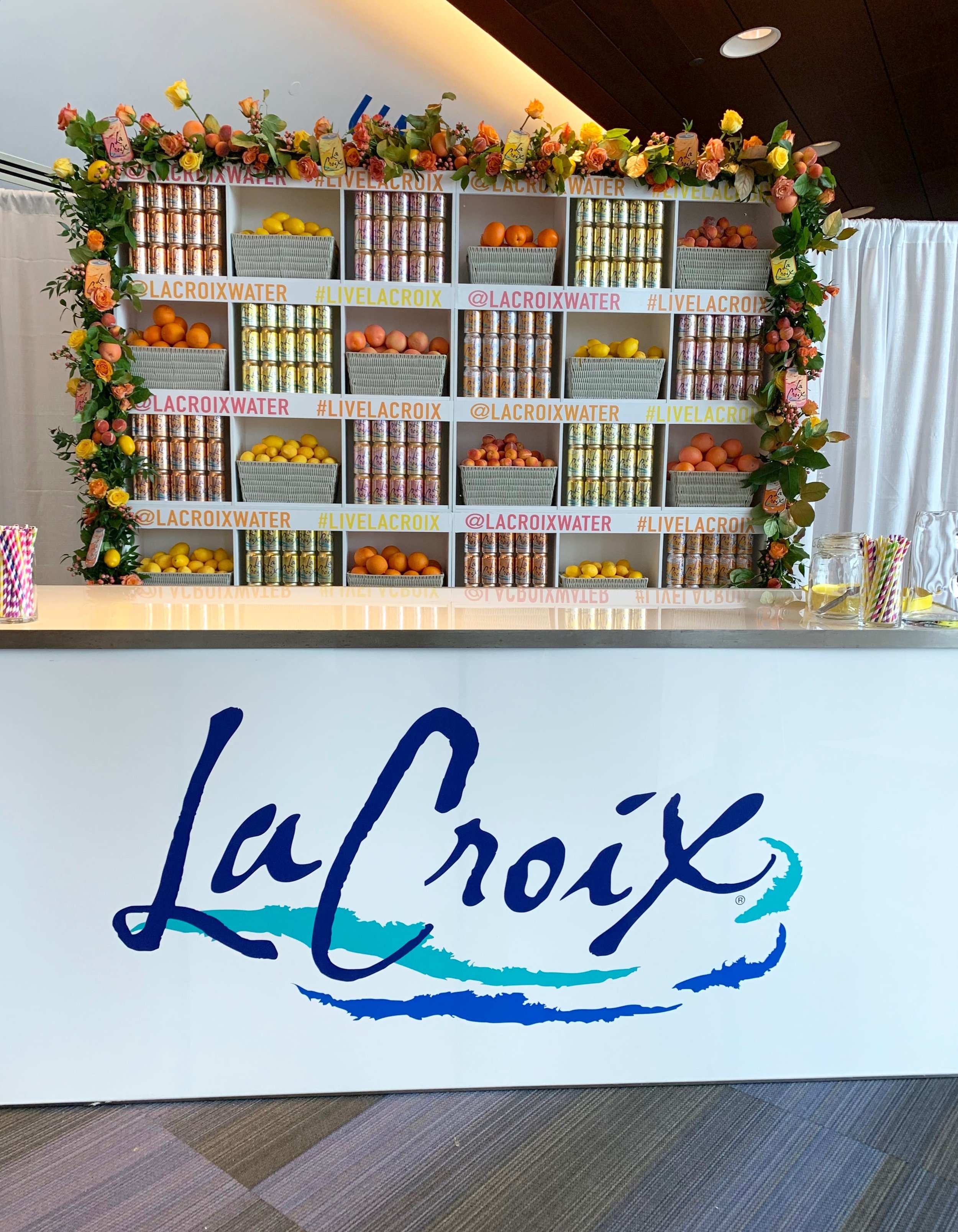 LaCroix Branded Back Bar Install- B Floral