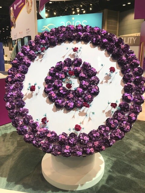 Pharmaceutical Trade Show Booth Floral Molecule Install