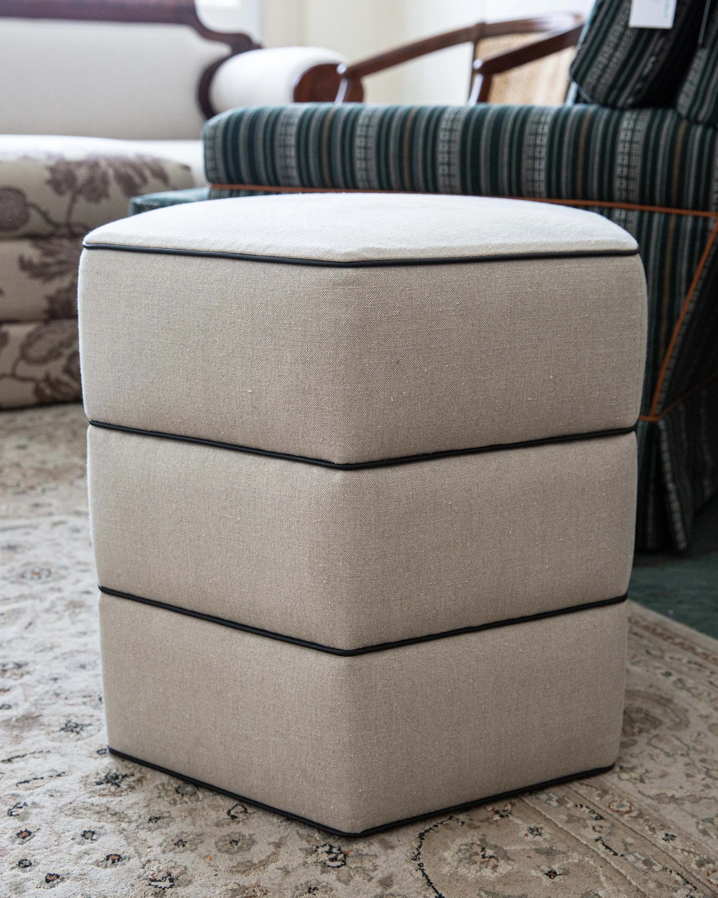 Hexagon Ottoman