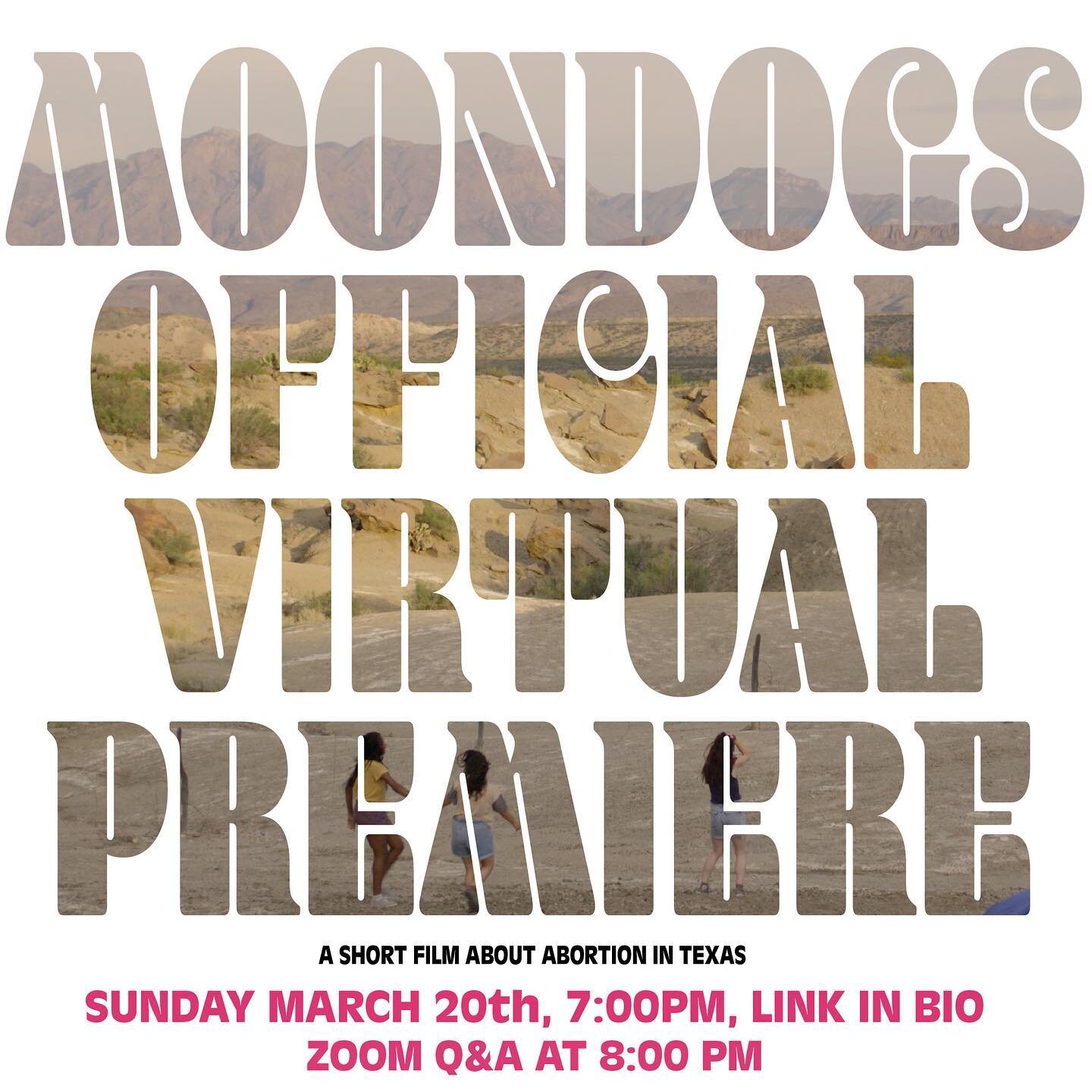 Hello all~ the time has come for Moondogs to go public. Please join us on the last day of sxsw in welcoming Moondogs into the world on Vimeo. I&rsquo;m so excited and honored to share this with everyone. Save the date!! Link in bio will go live at 7p