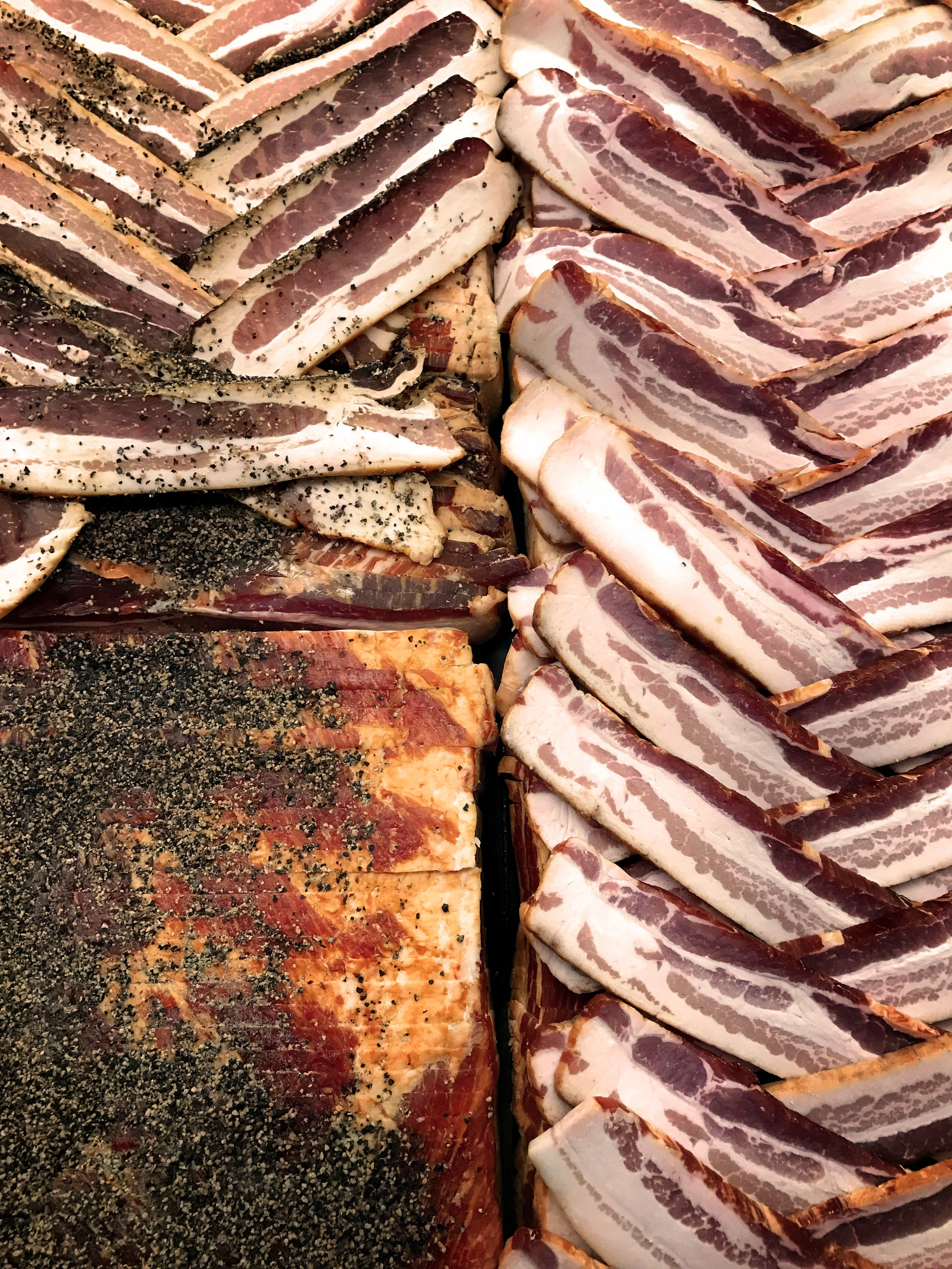 For this simple recipe, I strongly suggest getting thick-cut bacon from the grocery store or your local butcher - You will NOT regret it.