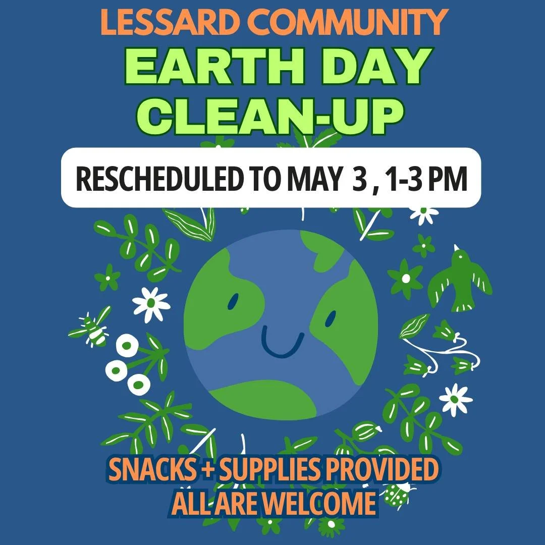 REMINDER: Our community clean-up event is THIS AFTERNOON from 1-3pm. Swing by the hall for supplies and snacks as we work to beautify our community.