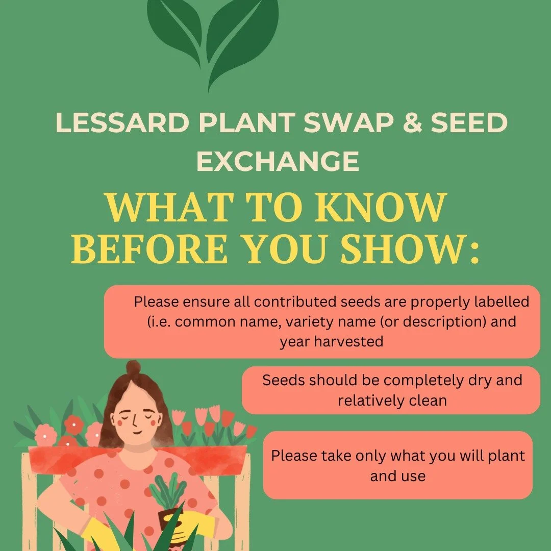 We are very excited about our upcoming "Plant Swap &amp; Seed Exchange" May 24th 2026 from 12-2. Please see below for how to prepare for the event if you are bringing seeds or plants to swap! Our guest speaker Suzanne Cook will be presentin