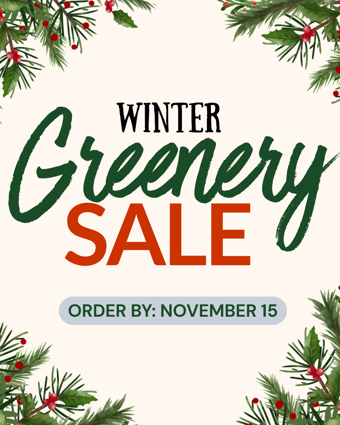Winter Greenery Sale - Lessard