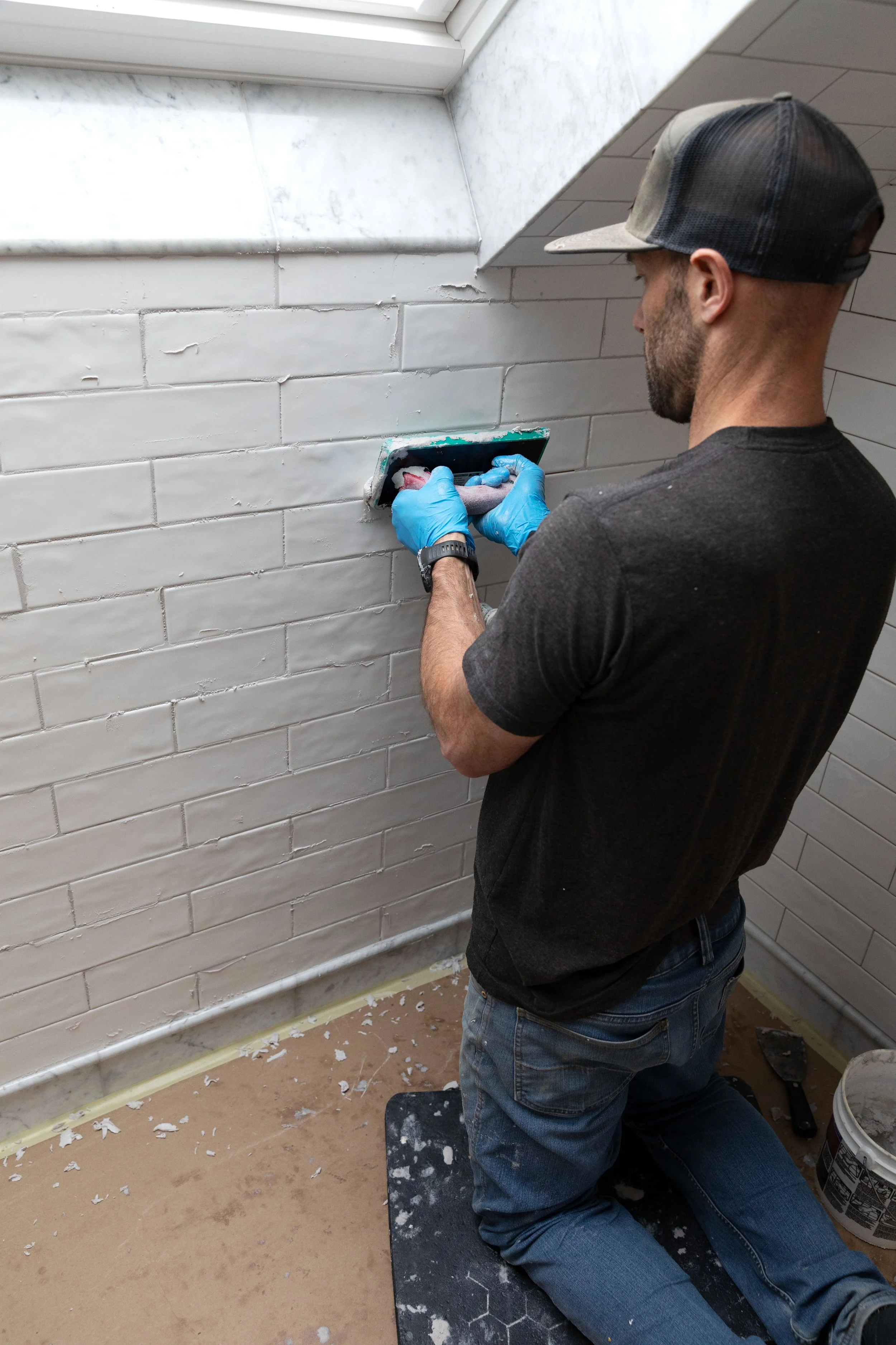 All the tools and materials we used to DIY epoxy grout install at the Hill House