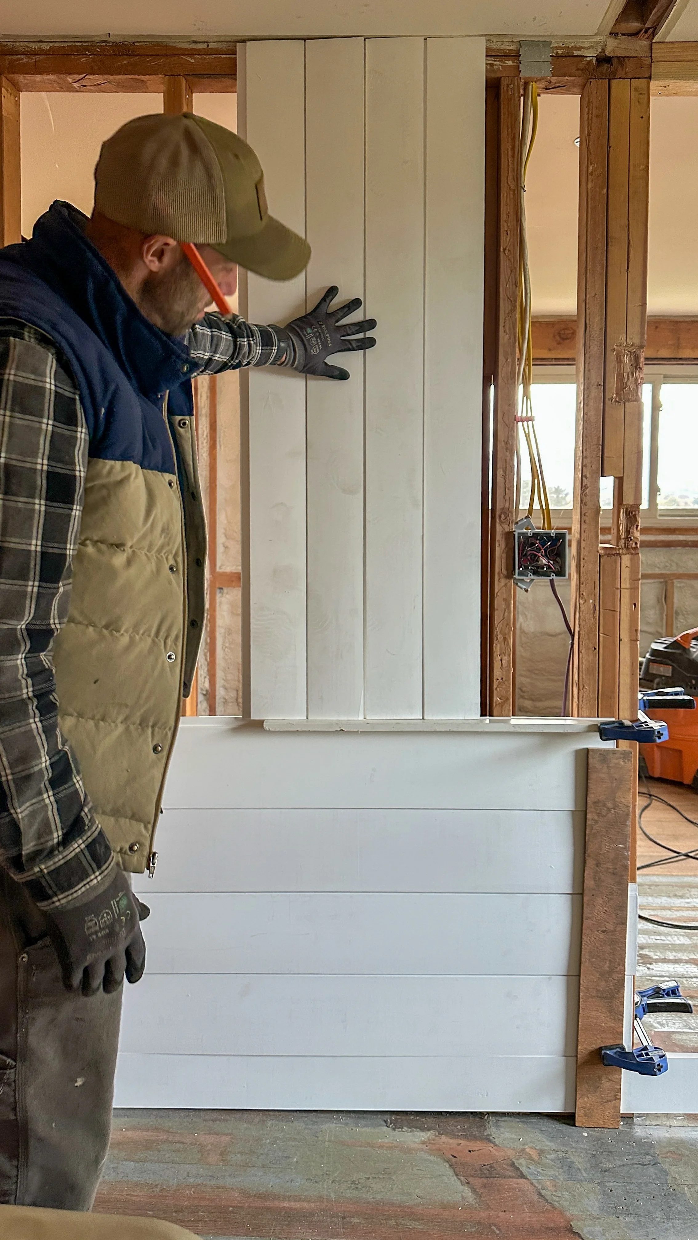 Mocking up paneling details for Hill House hallway
