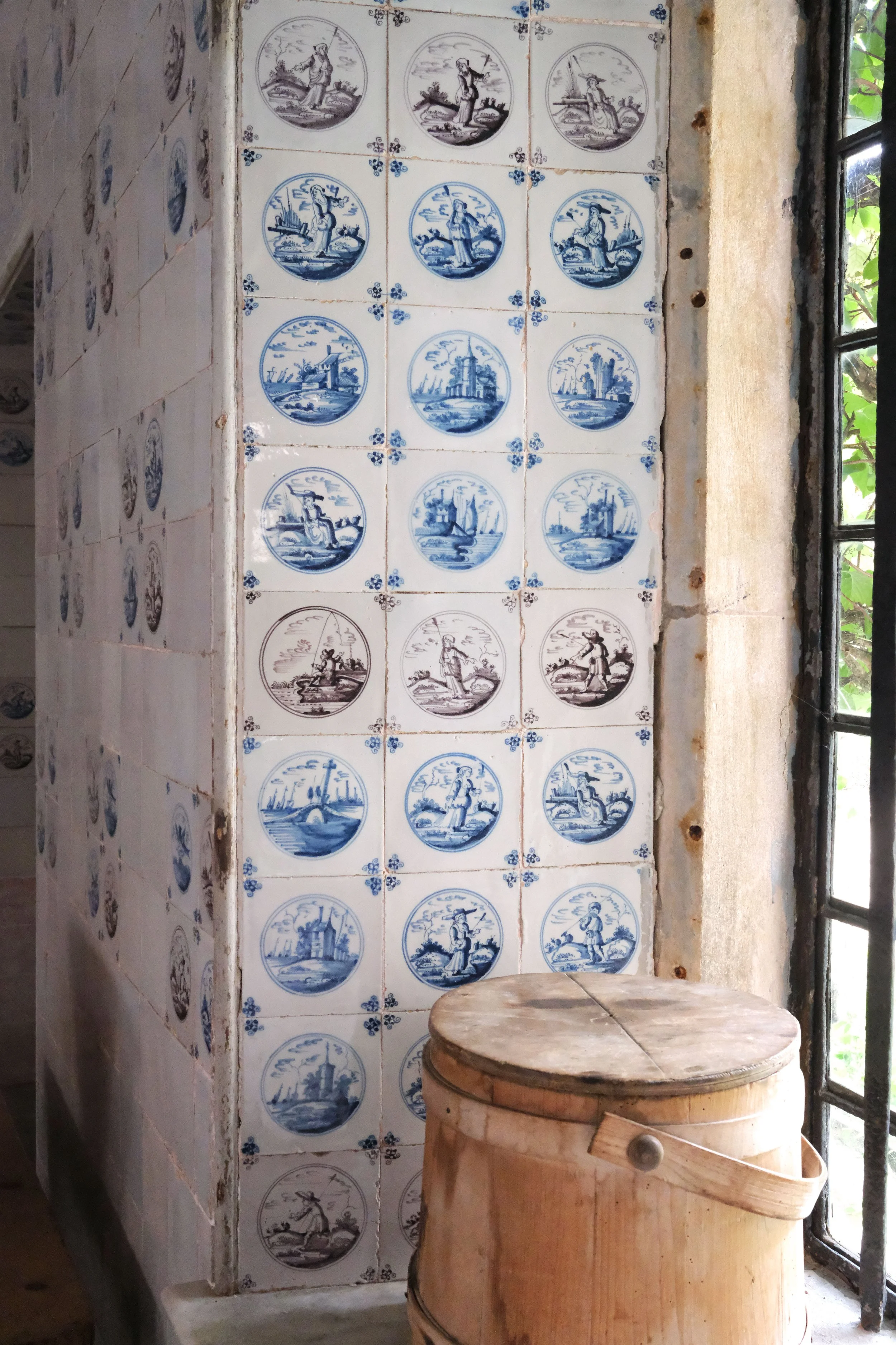 The Dyrham Park manor house delft tile near the Cotswold Way