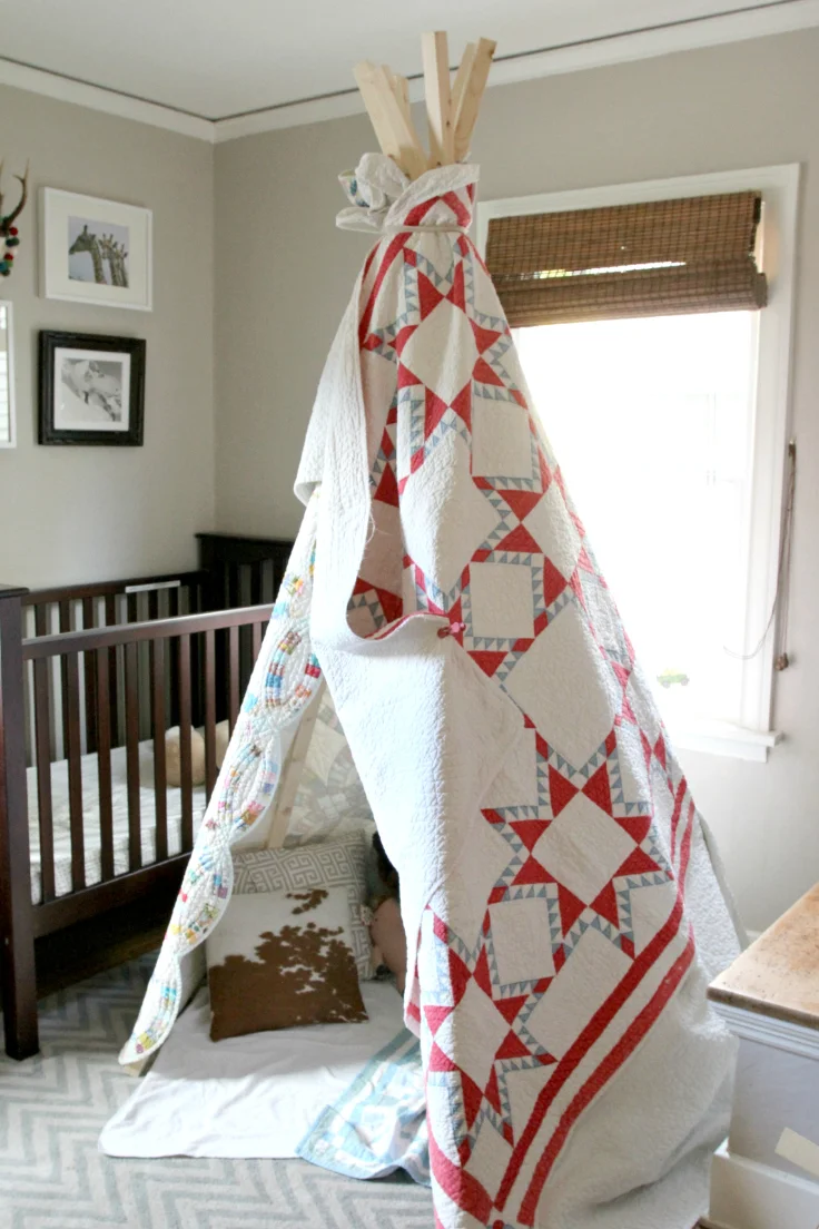 An Antique-Quilt Teepee for the Little Guy