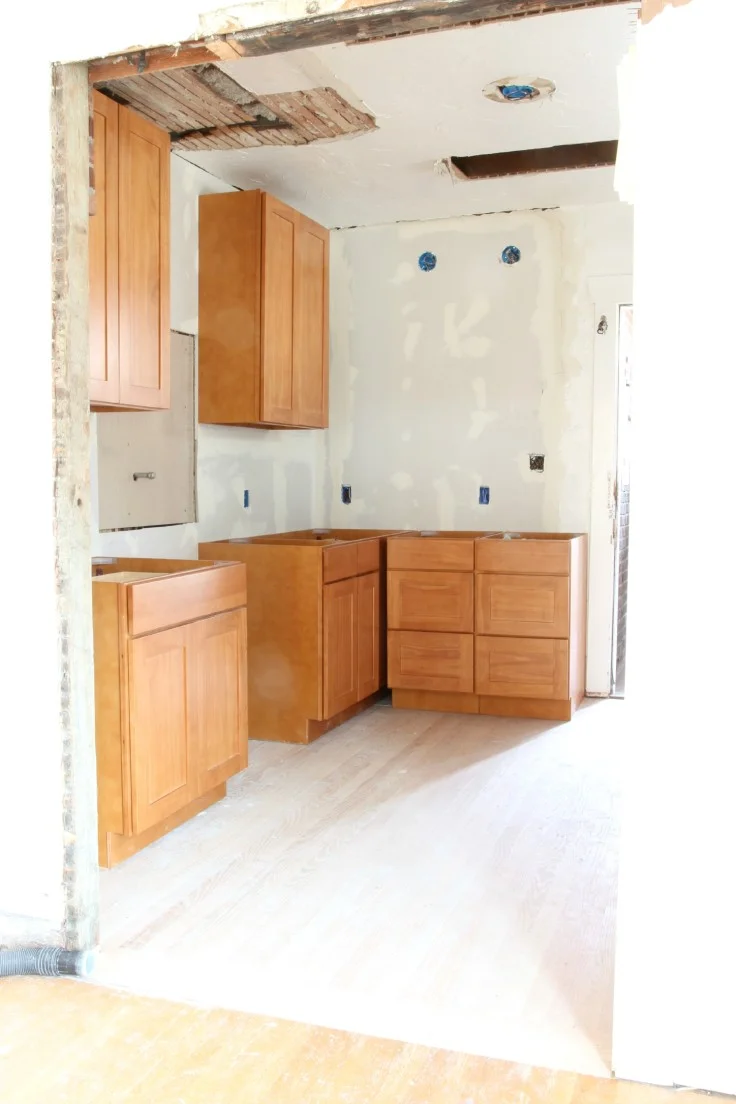 Dexter Kitchen: Drywall and Cabinets