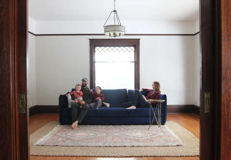 Farmhouse Living Room // Our Sofa is Here! + A Giveaway