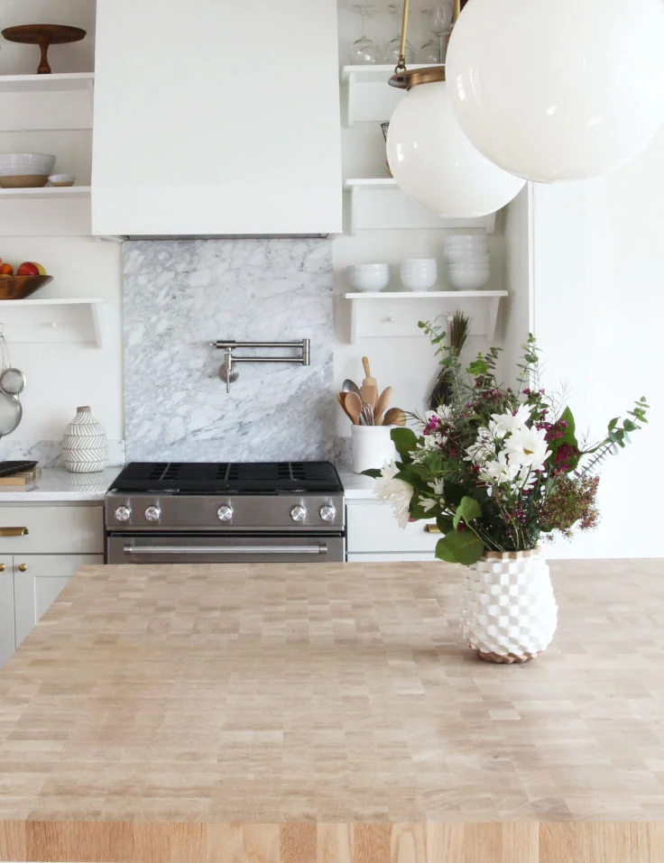 Porch House Kitchen // The End-Grain Butcher block