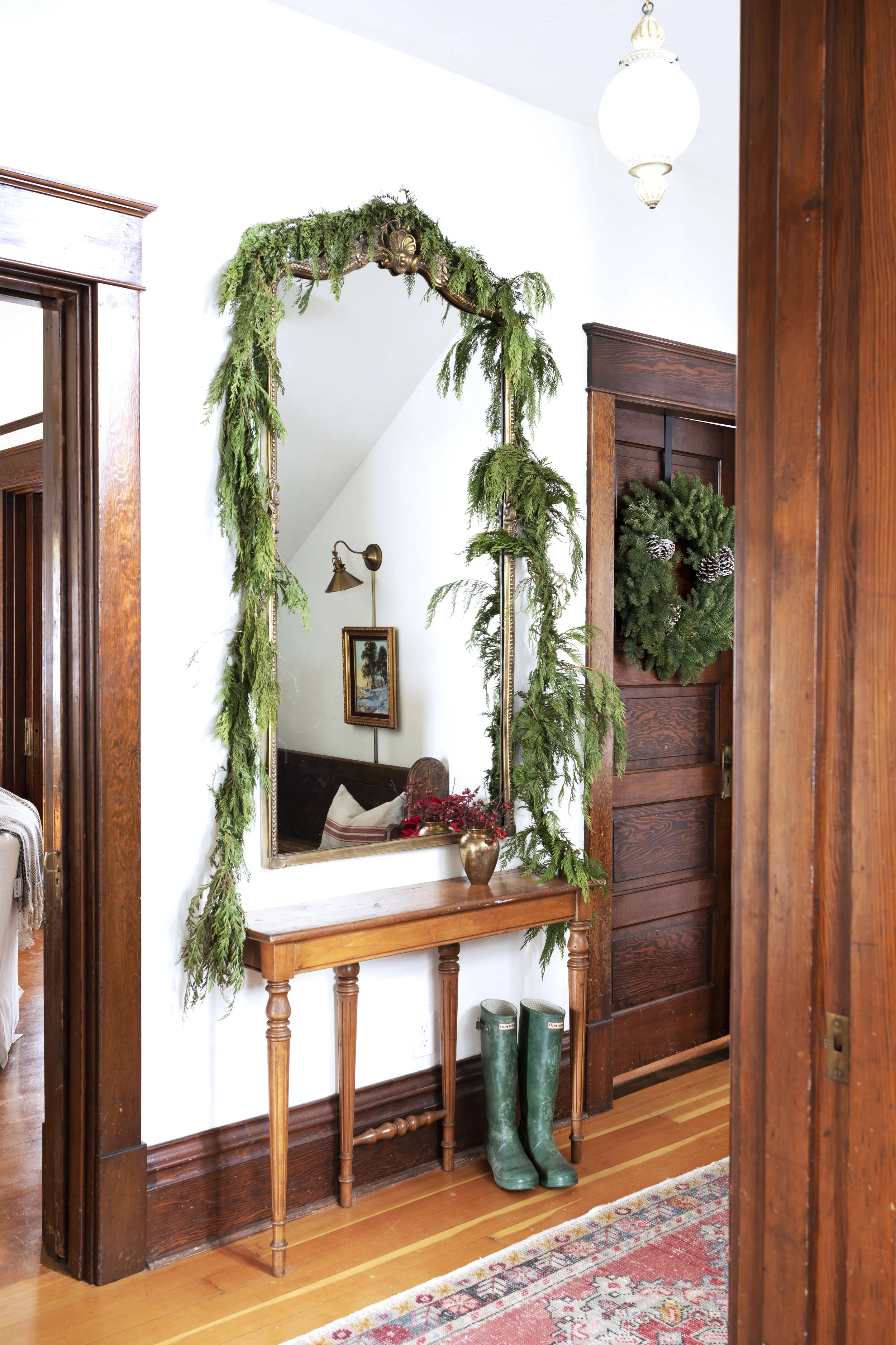The Grit and Polish - Farmhouse Entry Christmas Mirror.jpg
