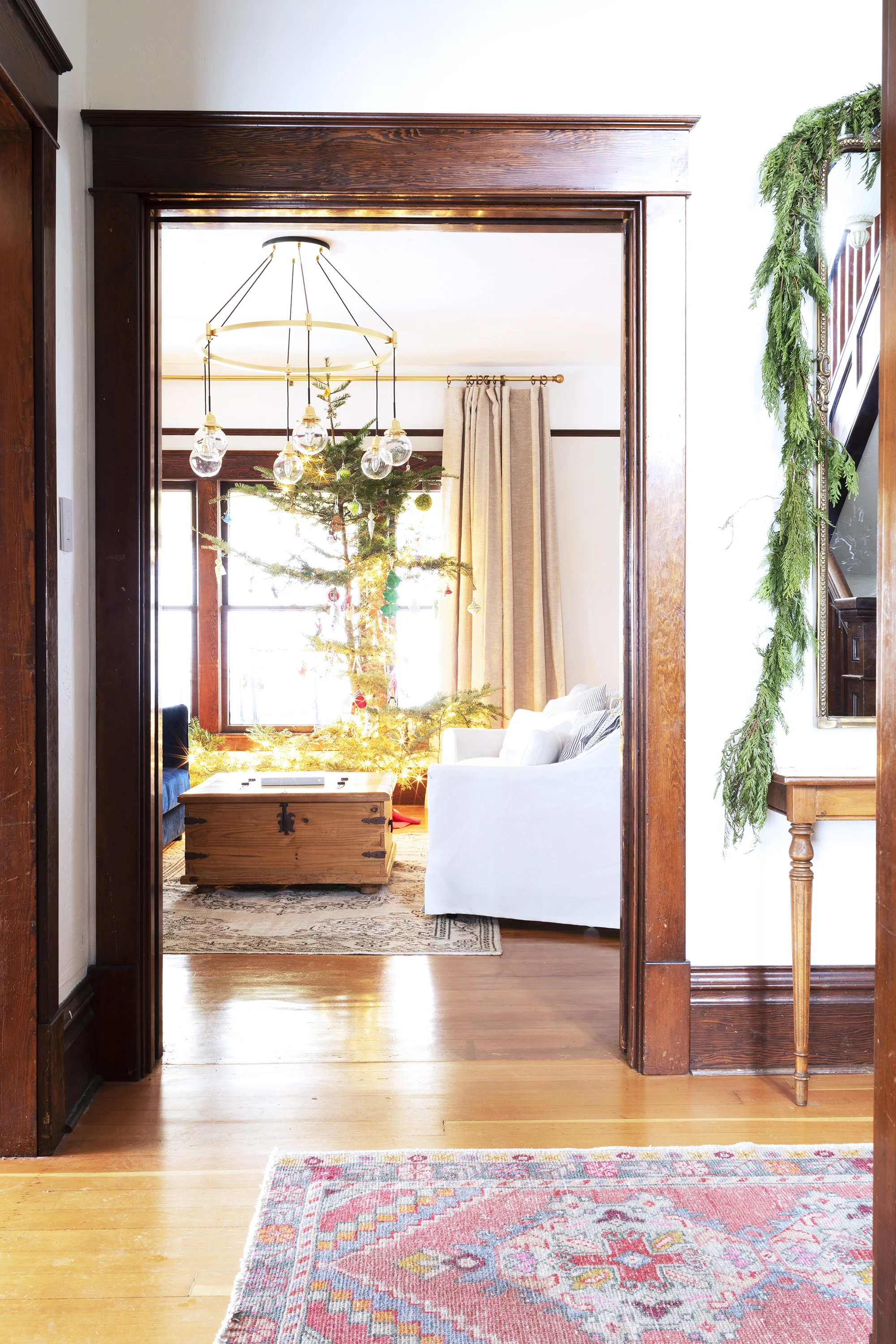 The Grit and Polish - Farmhouse Entry Christmas + Tree Lit 2000.jpg