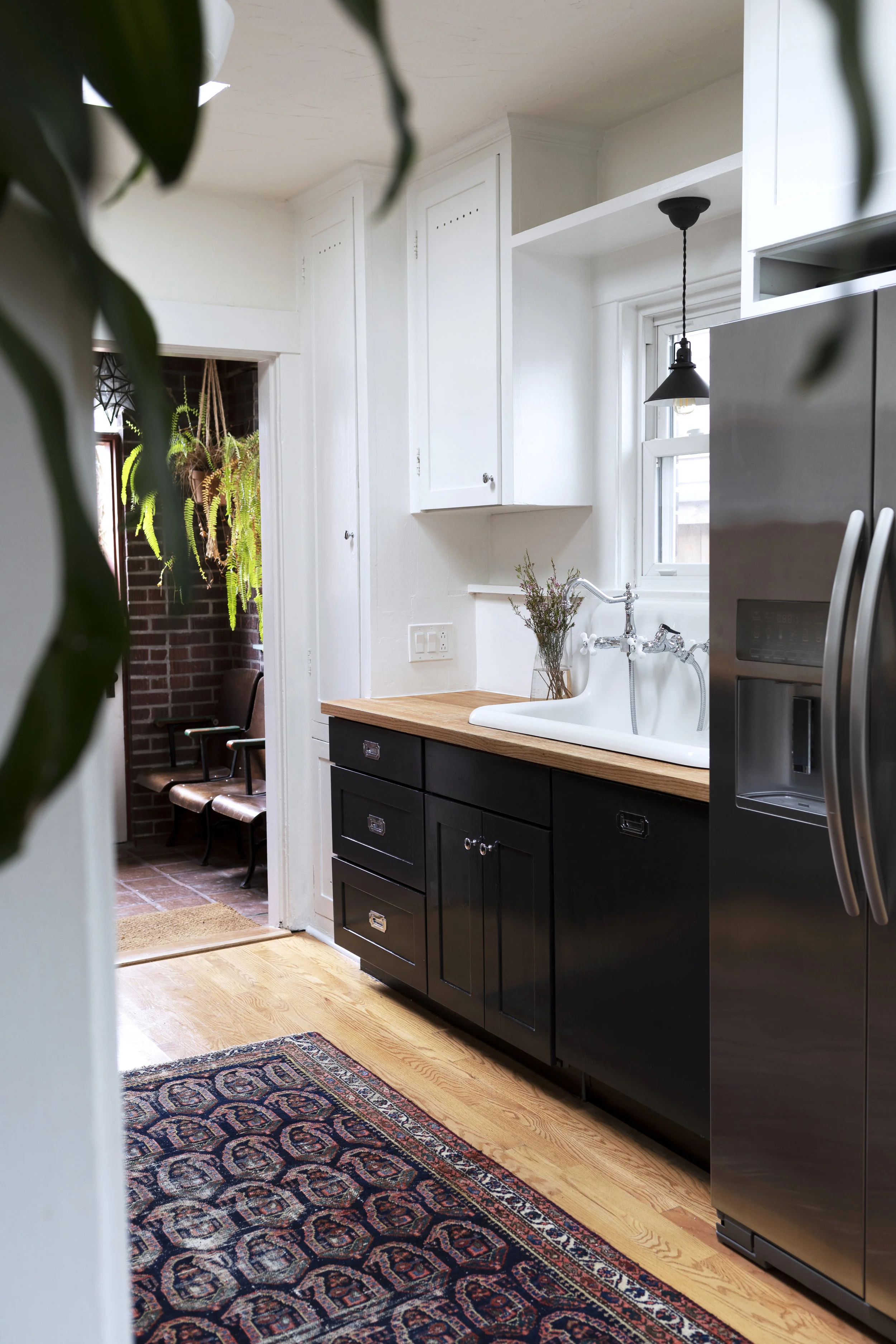 The Grit and Polish - Dexter Kitchen New Cabinet Door + Vintage Rug.jpg