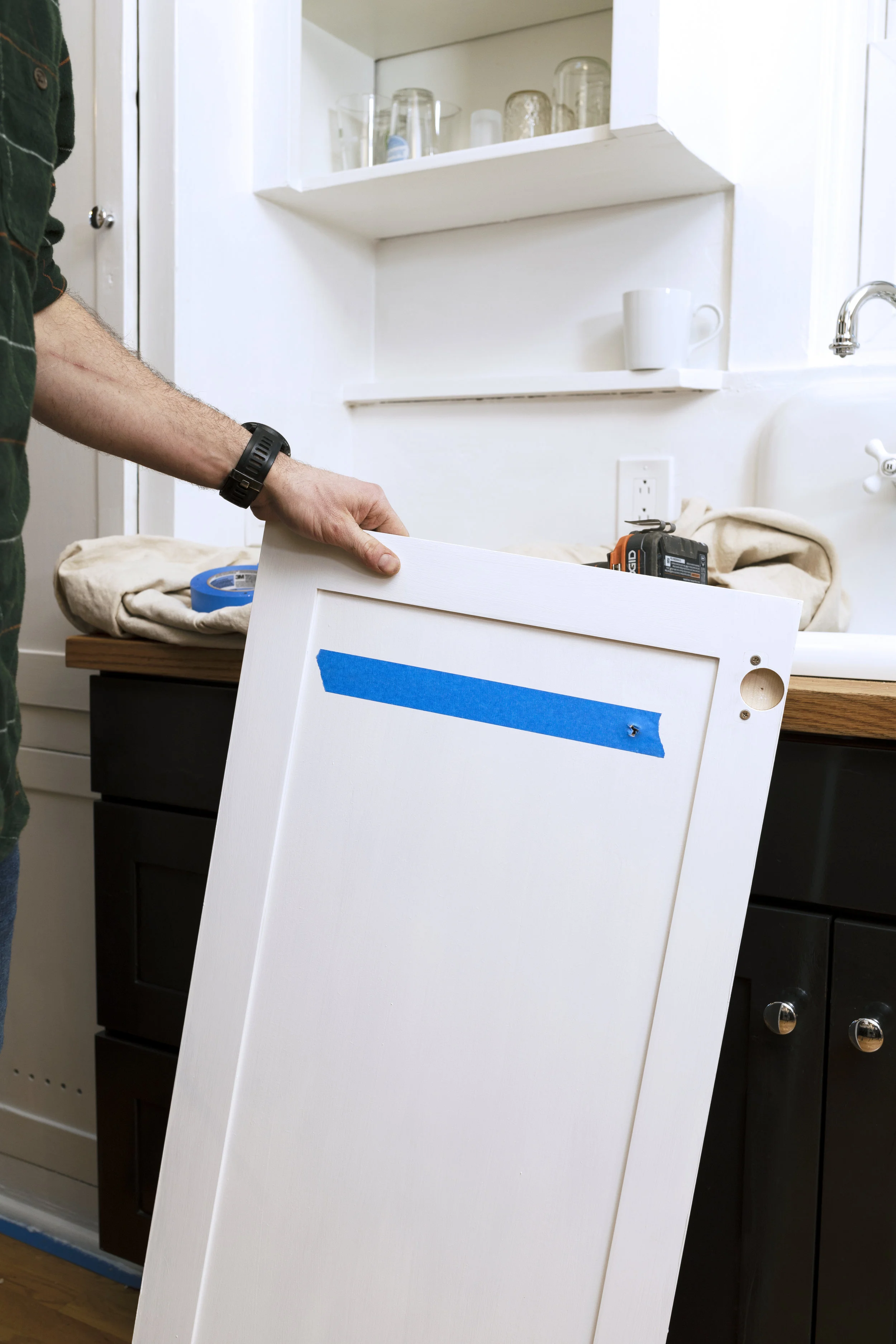 The Grit and Polish - Dexter Kitchen Cabinet Install Tape.jpg