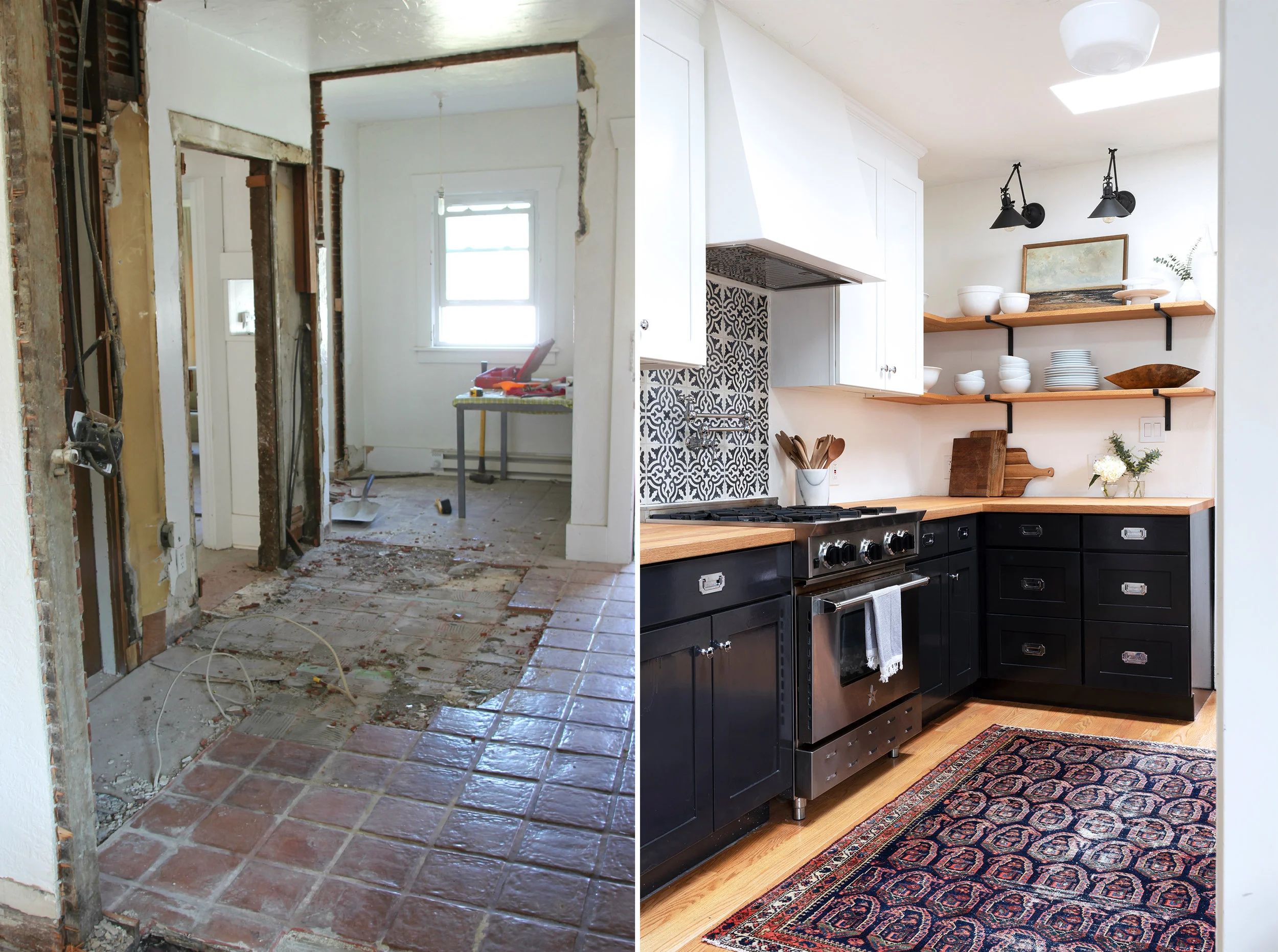 The Grit and Polish - Dexter Kitchen Before and After Corner.jpg