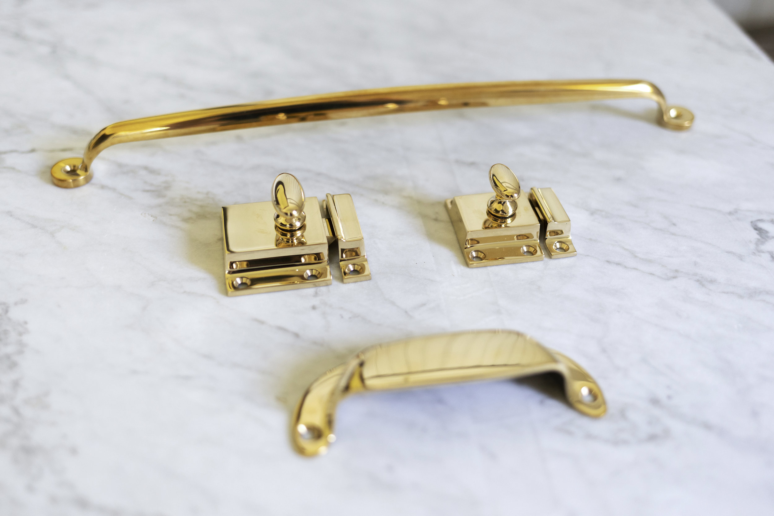 Farmhouse Kitchen Picking Our Unlacquered Brass Hardware The