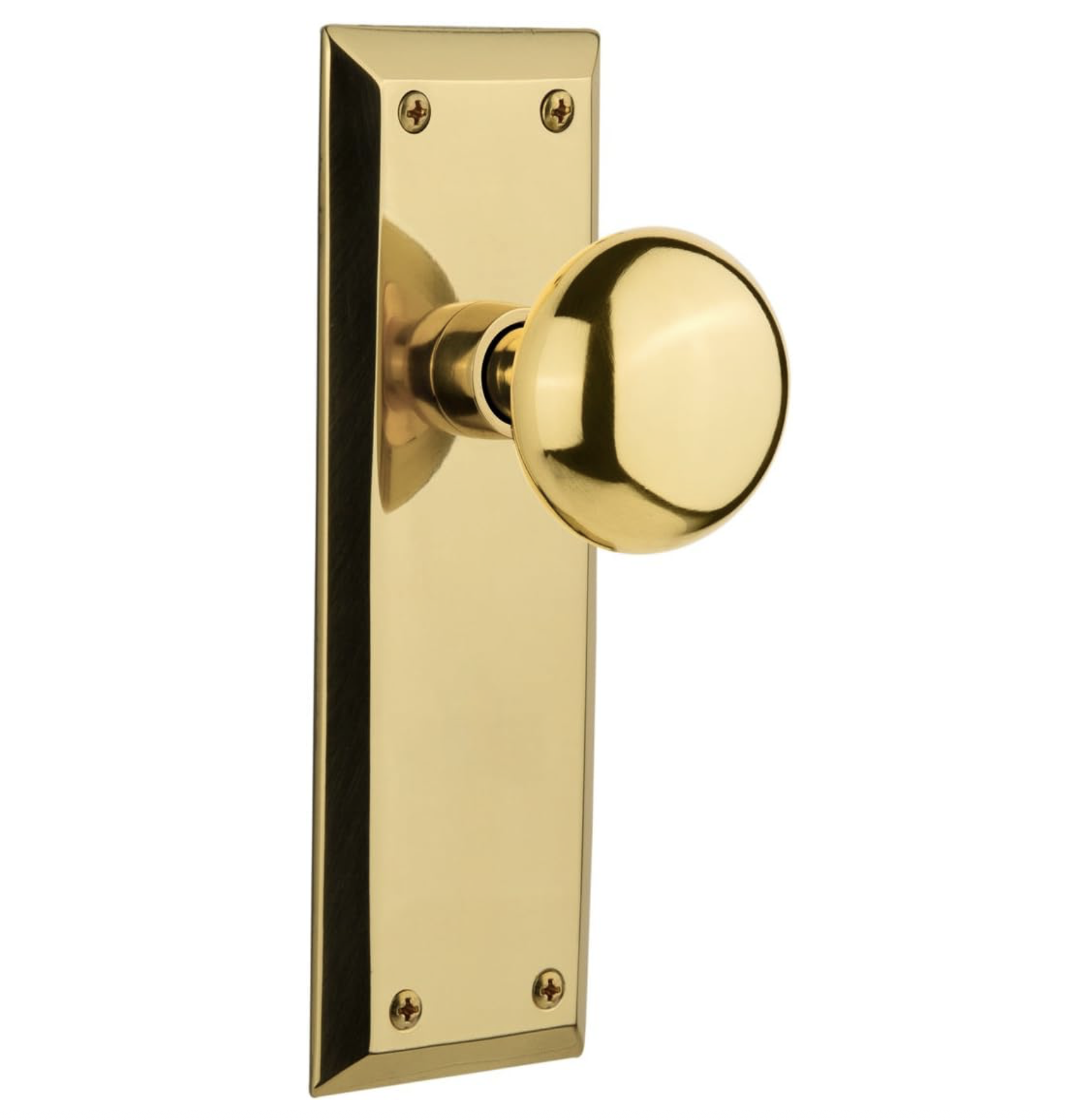 unlaquered brass door handle