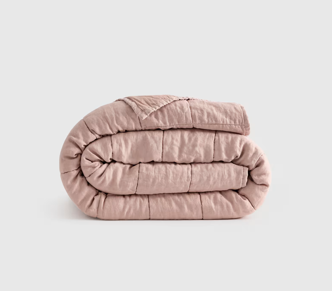 lightweight linen box quilt