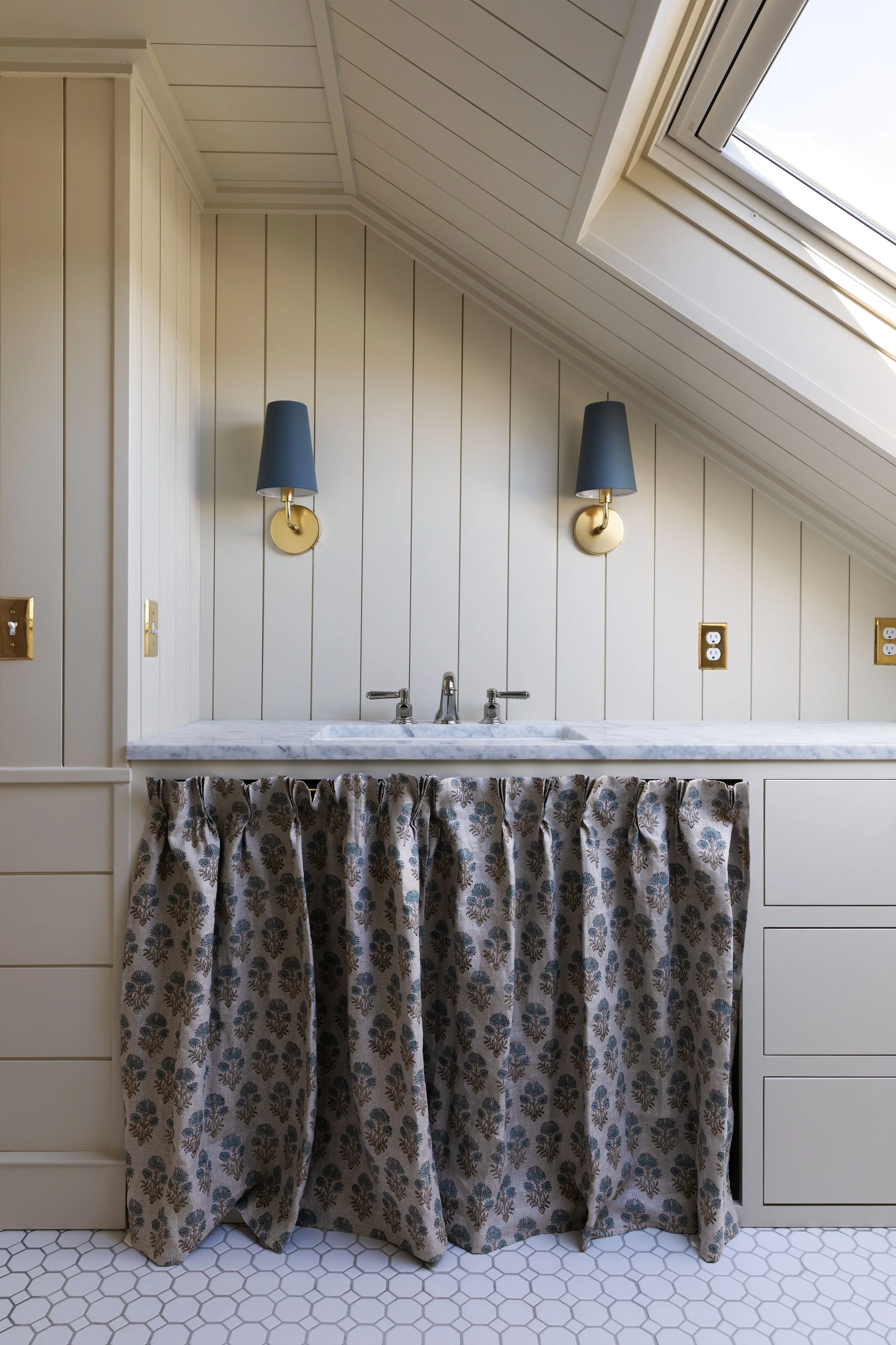 What to Do When a Bathroom Vanity Doesn’t Fit... Our Charming Cabinet Skirt Solution!