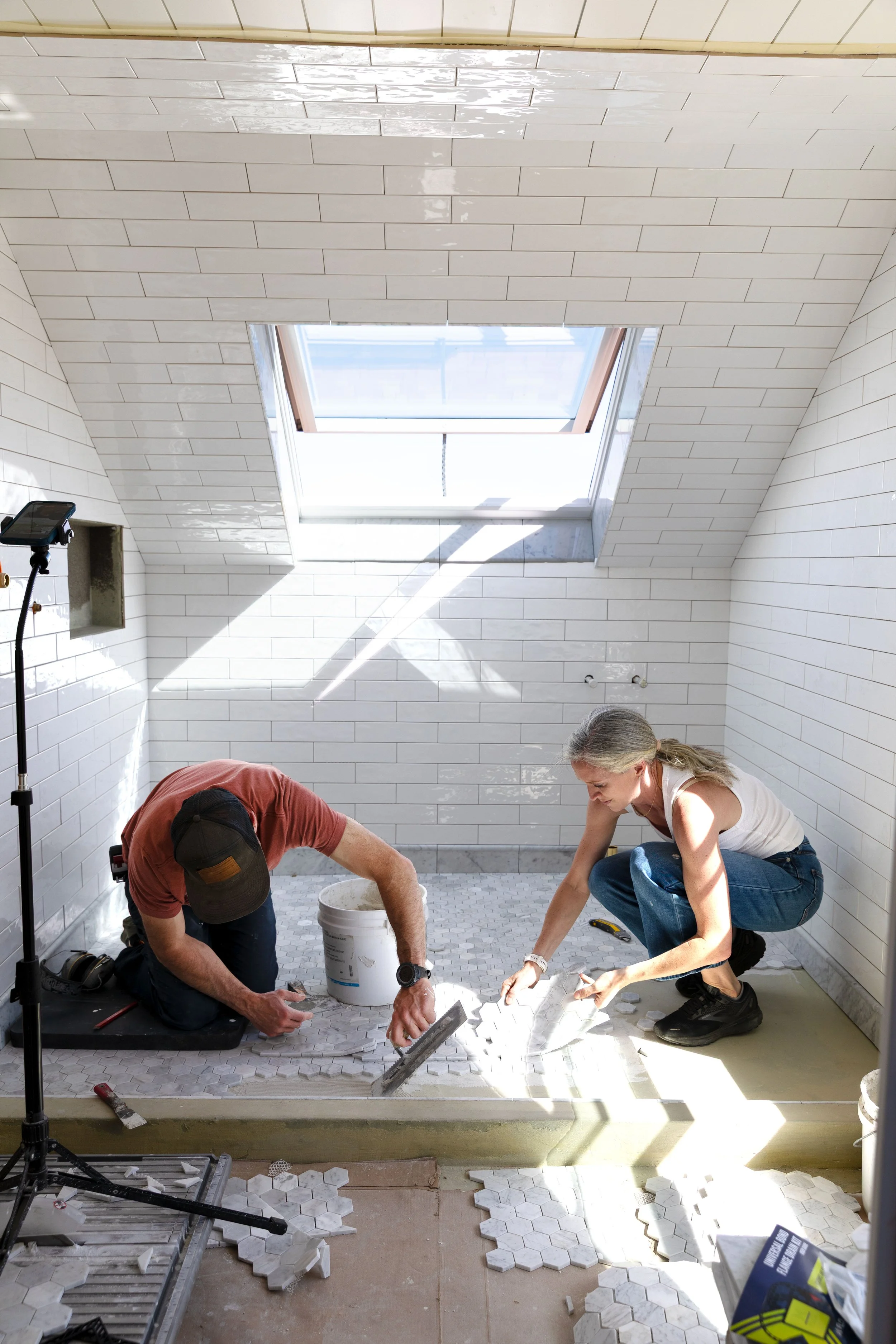 How We Made Simple Bathroom Tile Feel Special in the Ensuite Bathroom