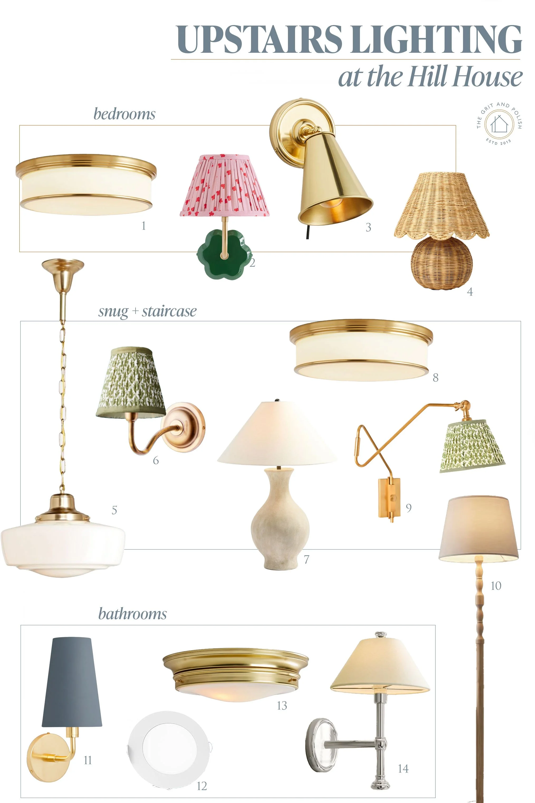 All the Light Fixtures Upstairs at the Hill House