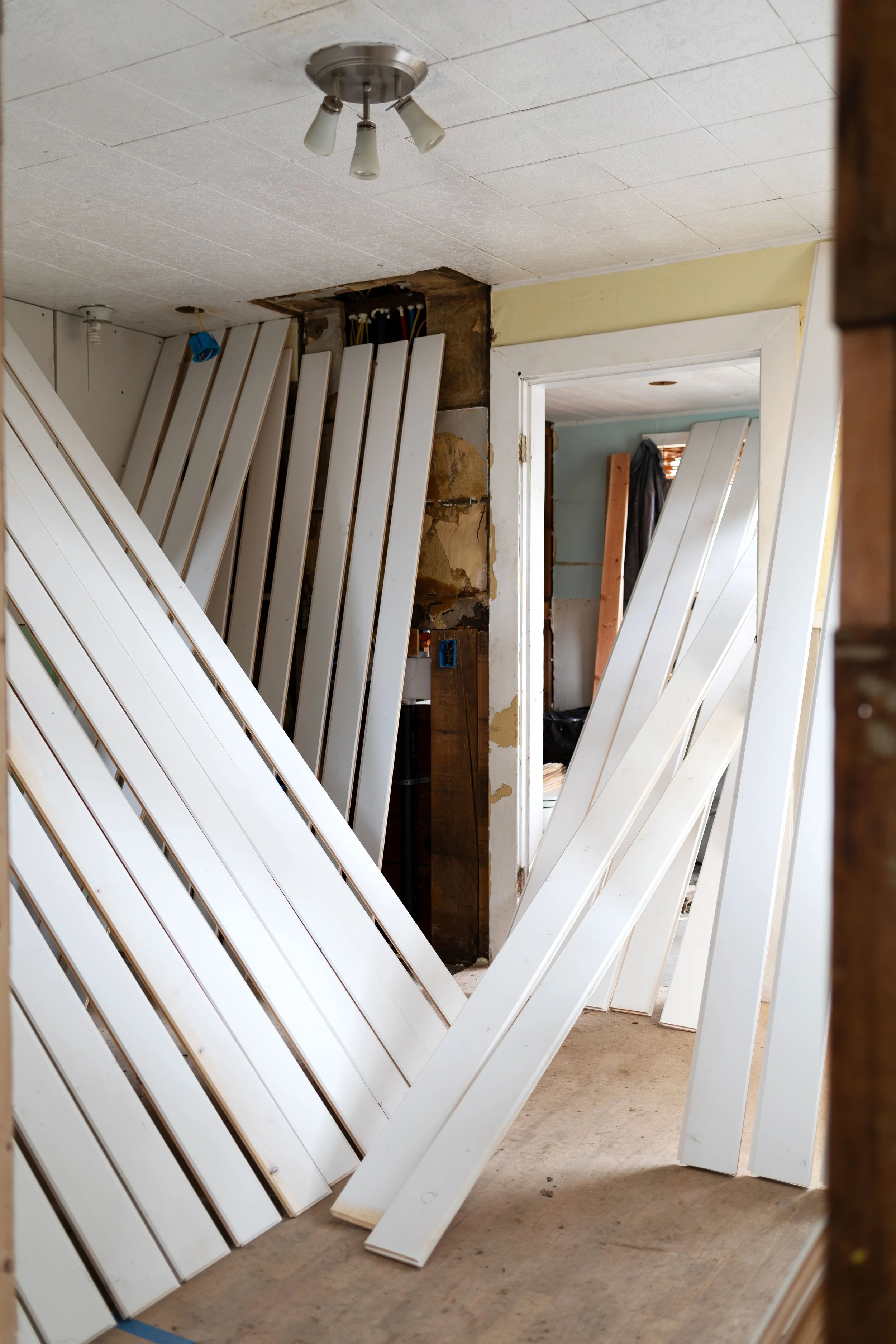 The Planking we Use to Hide Ugly Ceilings — The Grit and Polish