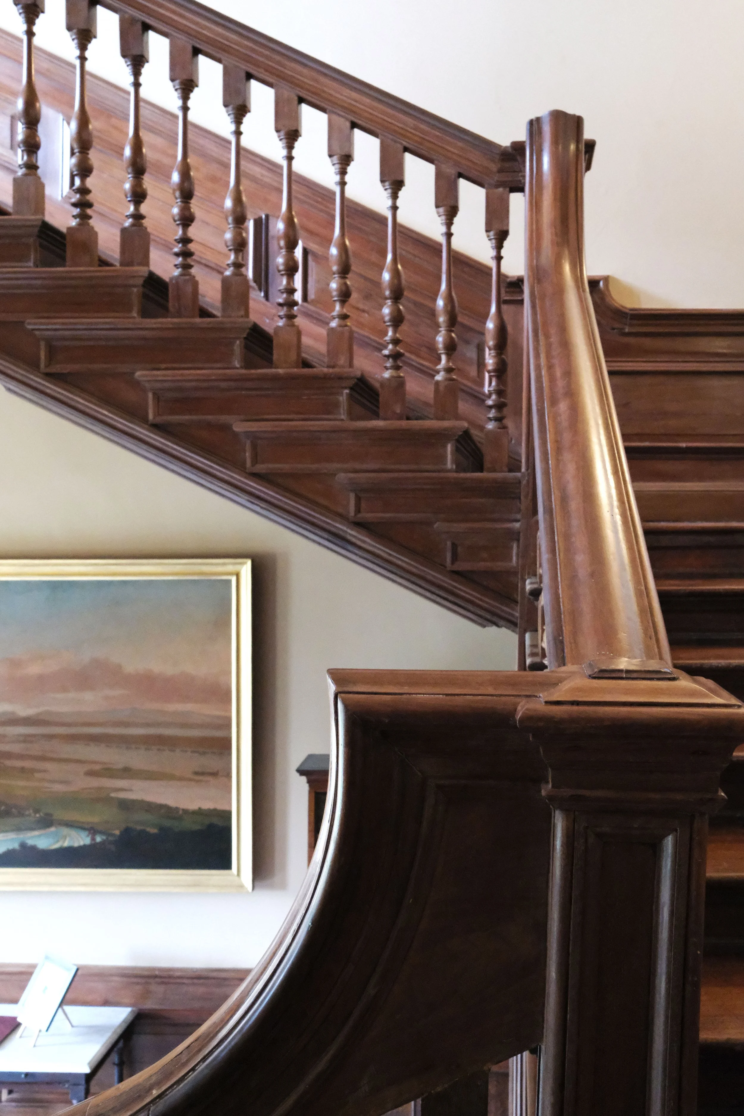 The Dyrham Park manor house staircase near the Cotswold Way
