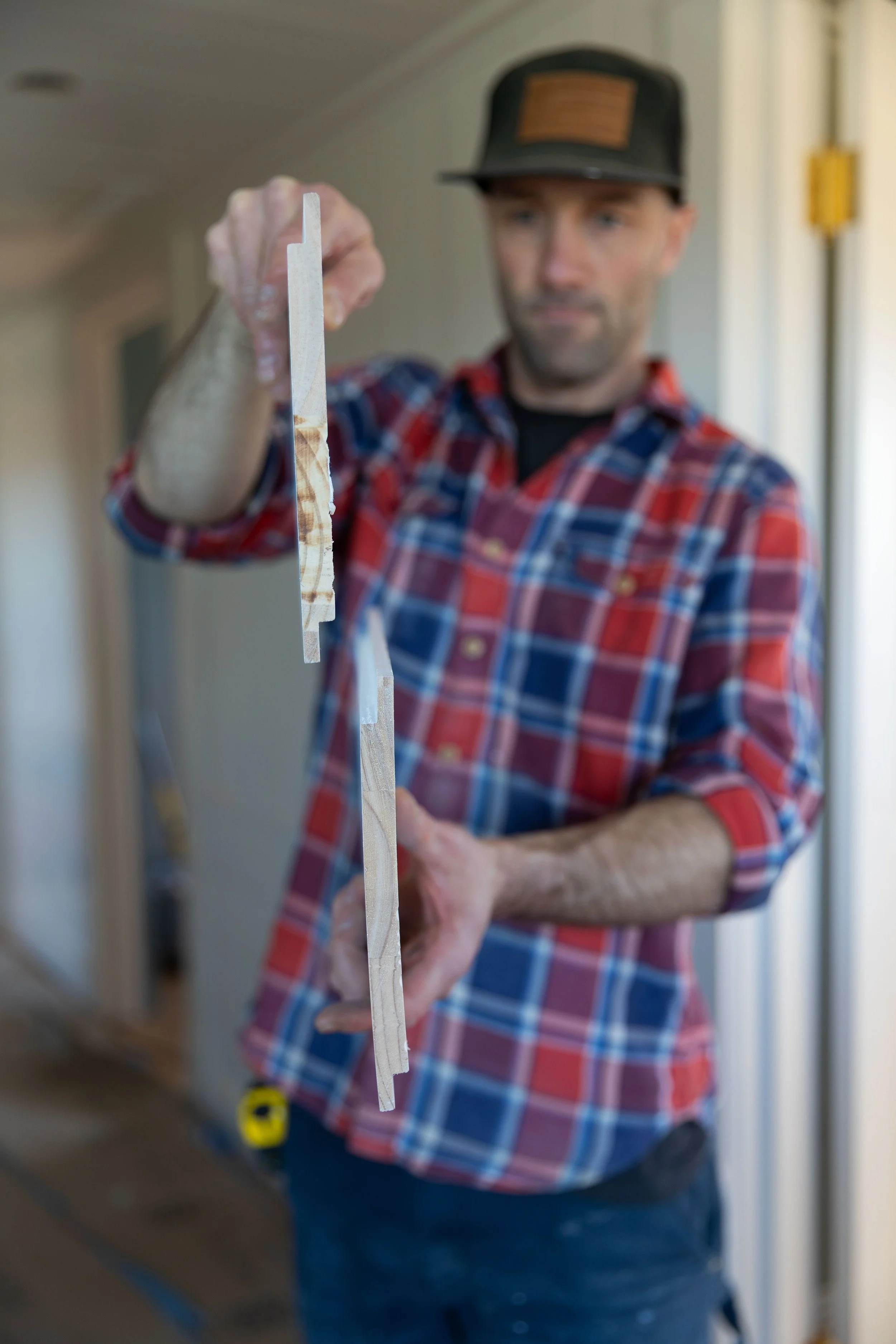 Nickel gap paneling product for the Hill House walls