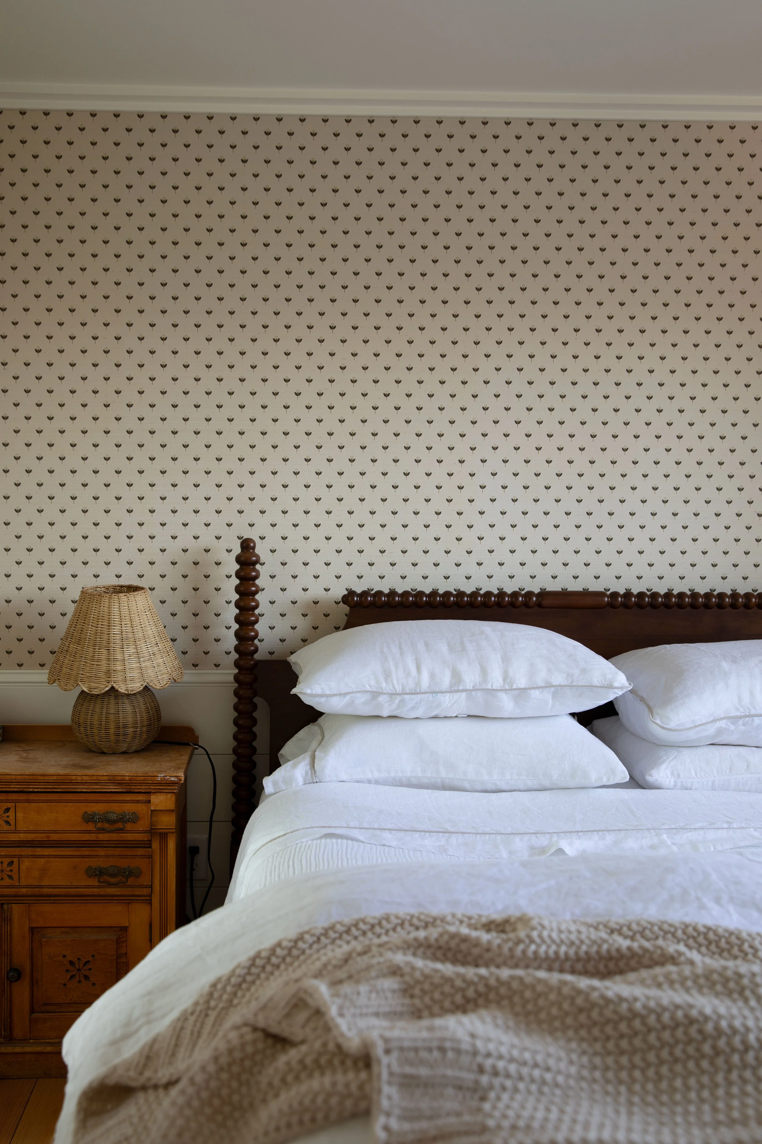 Our new vintage-inspired bed frame at the Hill House