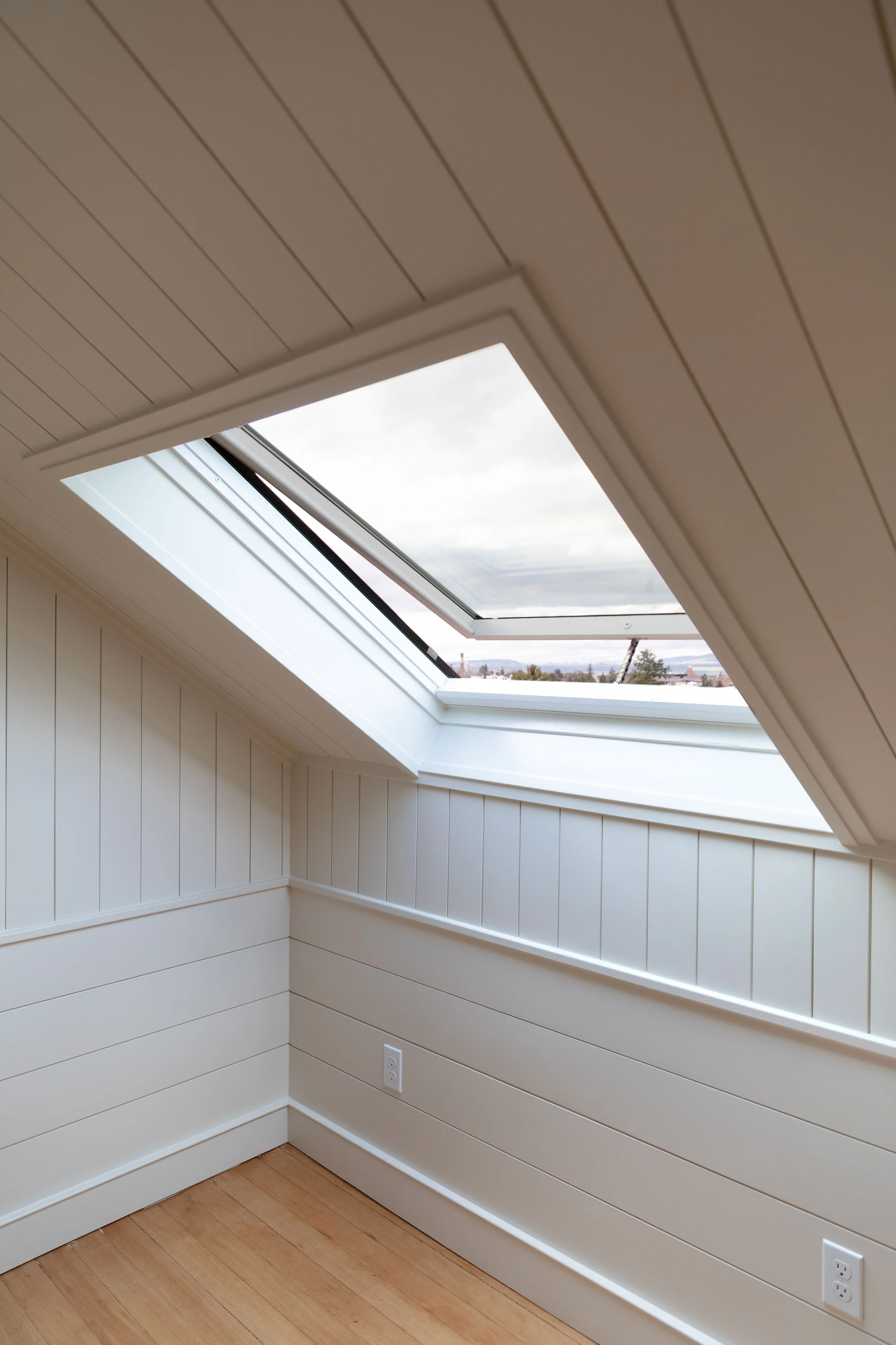 We added operable skylights on our second story at the Hill House for fresh air