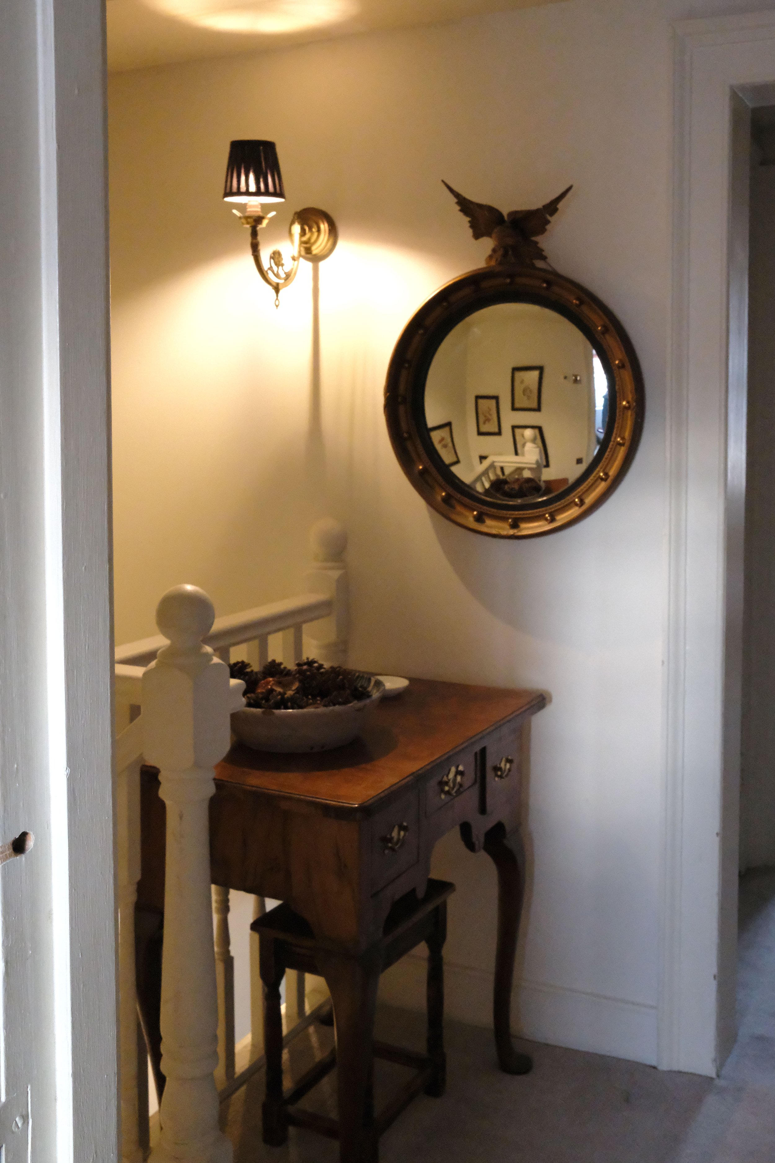 Upstairs landing in small historic Bath apartment