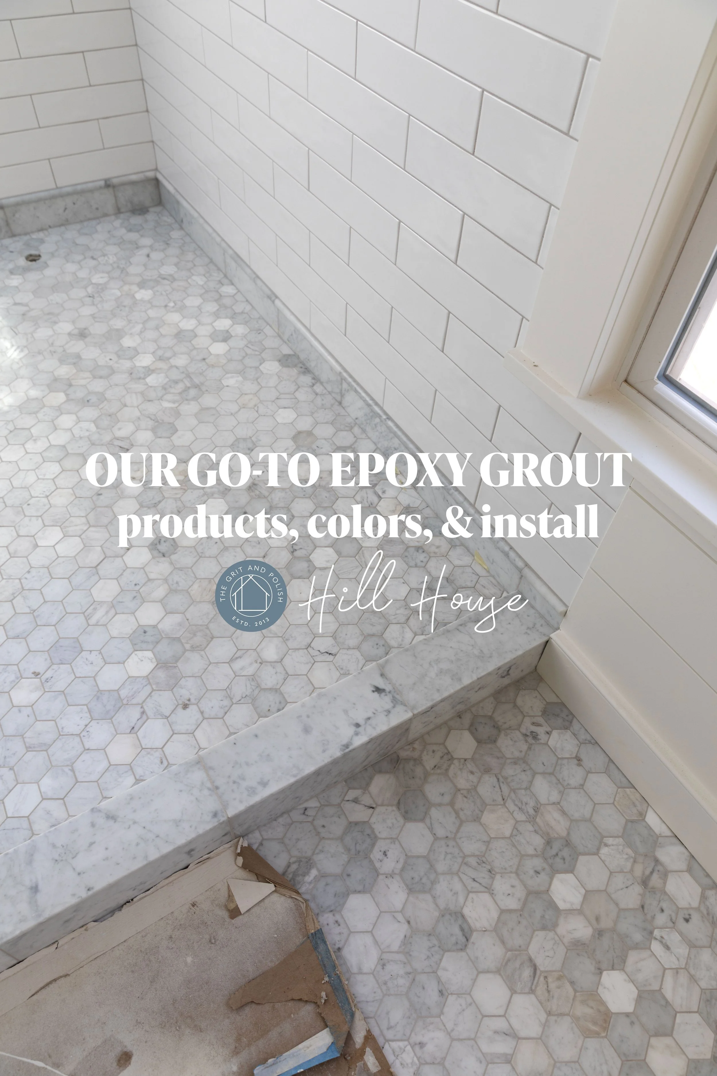 This epoxy grout has become our go-to for bathrooms at the Hill House