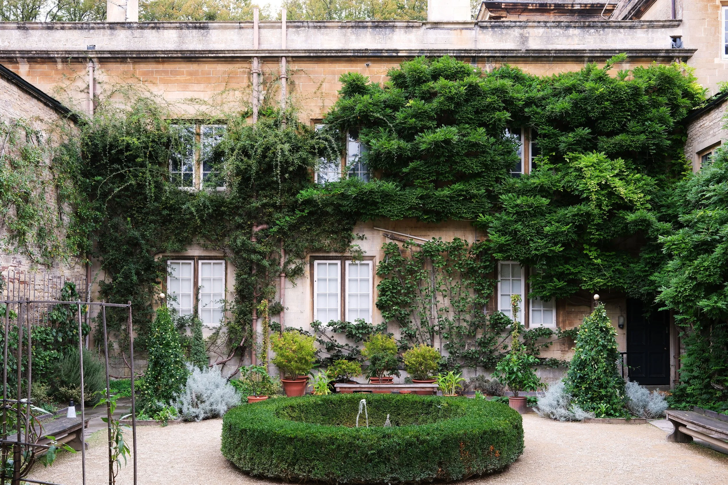 The Dyrham Park manor house courtyard near the Cotswold Way
