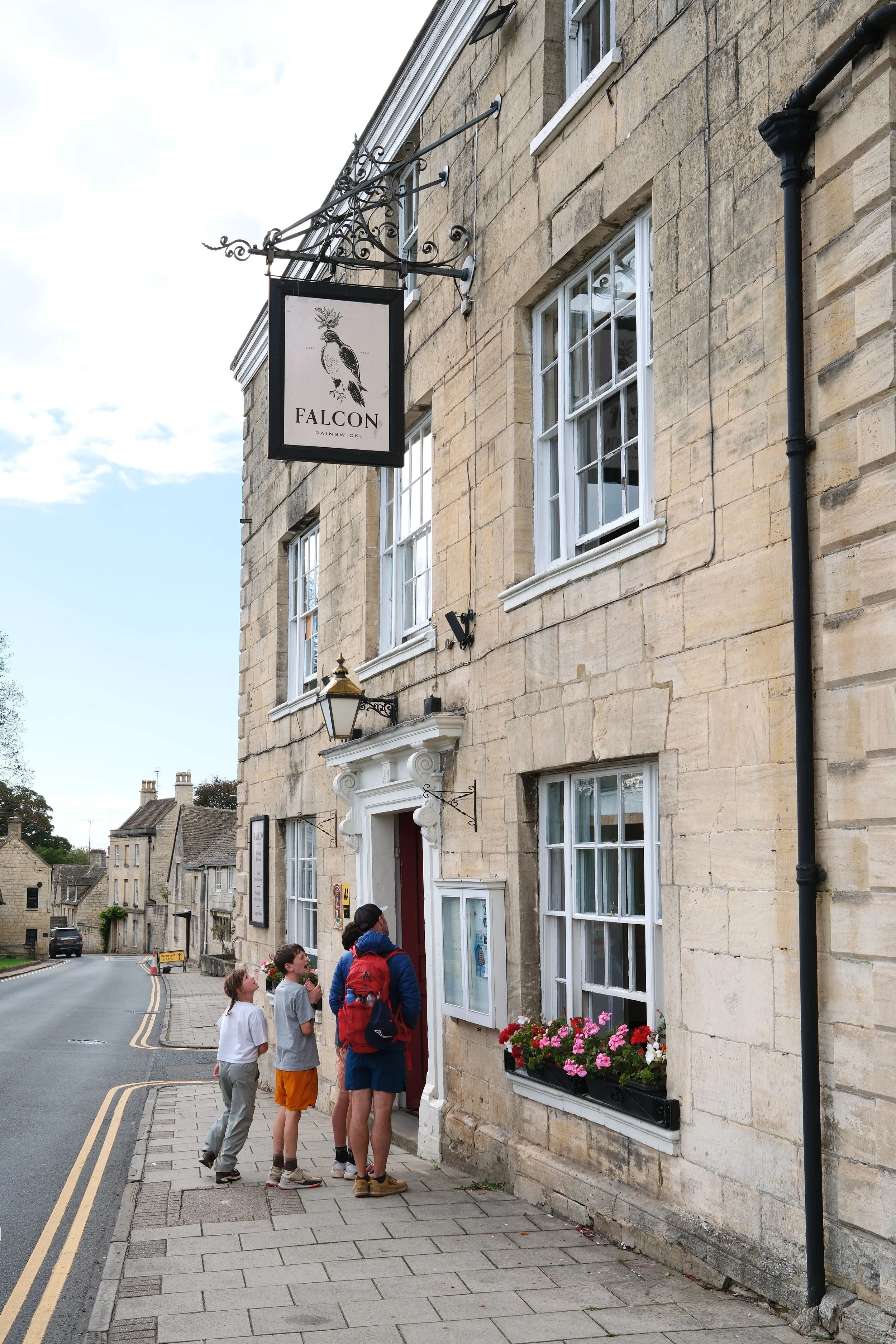 Traditional Cotswold stone inn in Painswick Falcon Inn