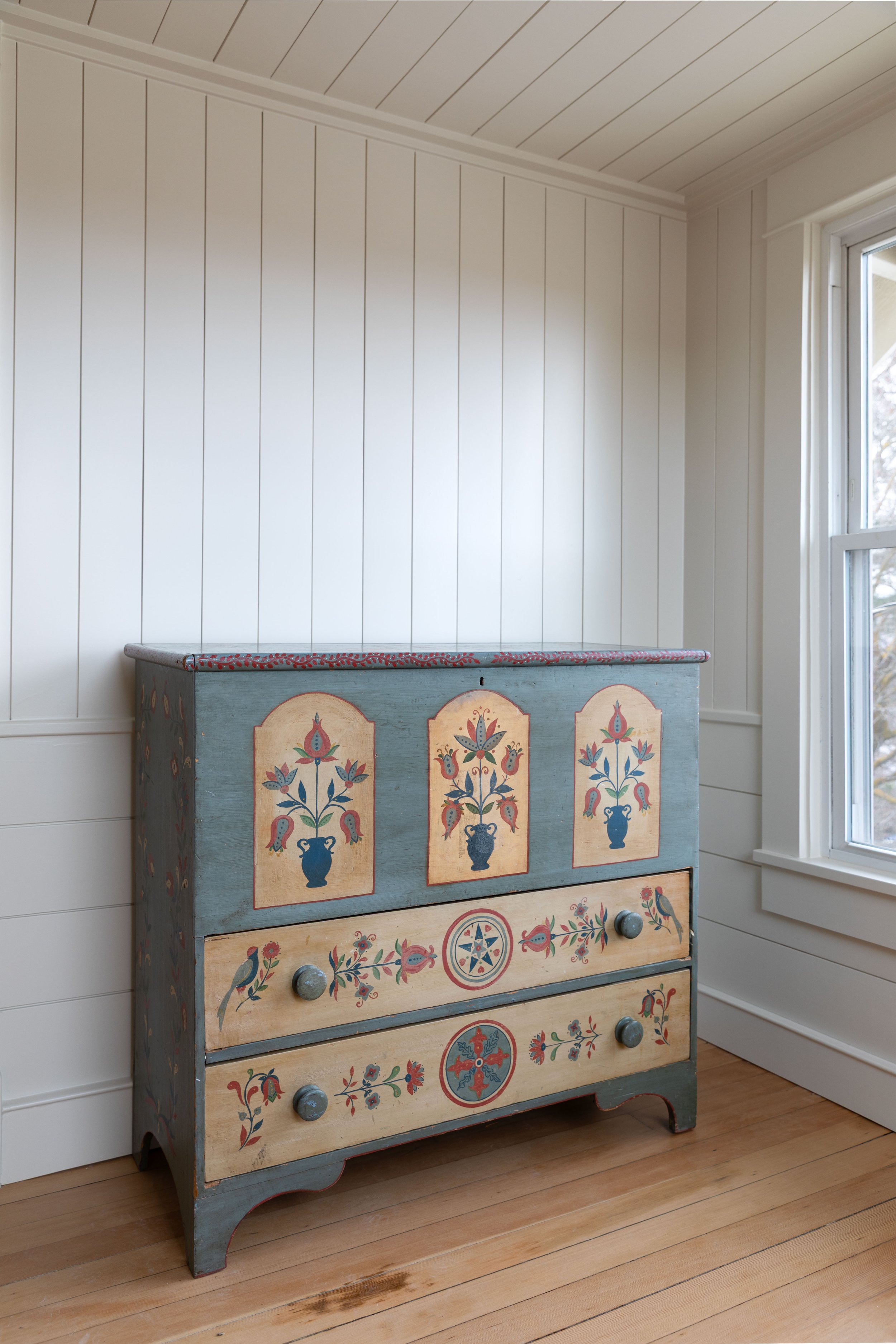 A hand-painted dresser from FBMP in the Hill House landing