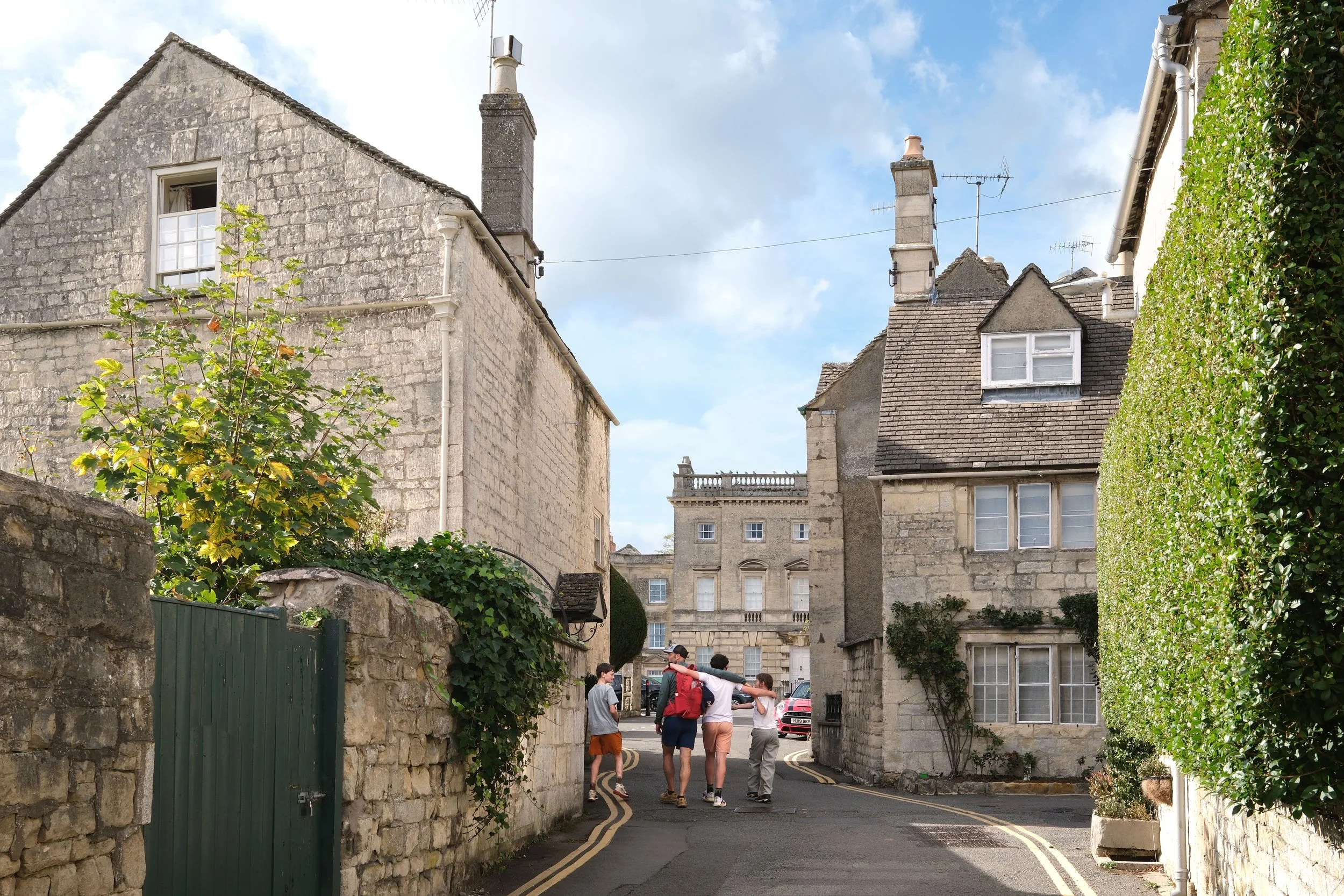 Traditional Cotswold stone cottages in Painswick, Gloucestershire