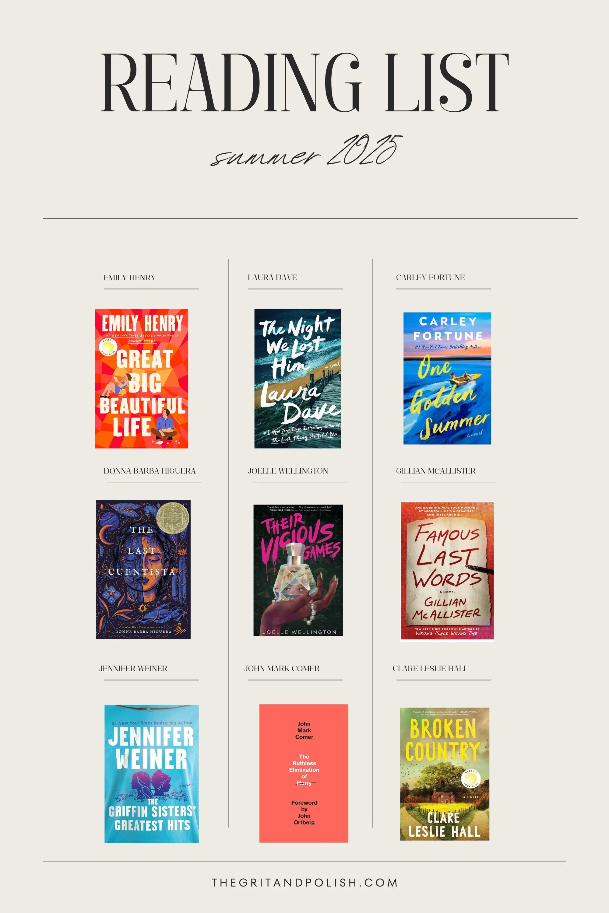 Books to Add to Your Summer Reading List — The Grit and Polish