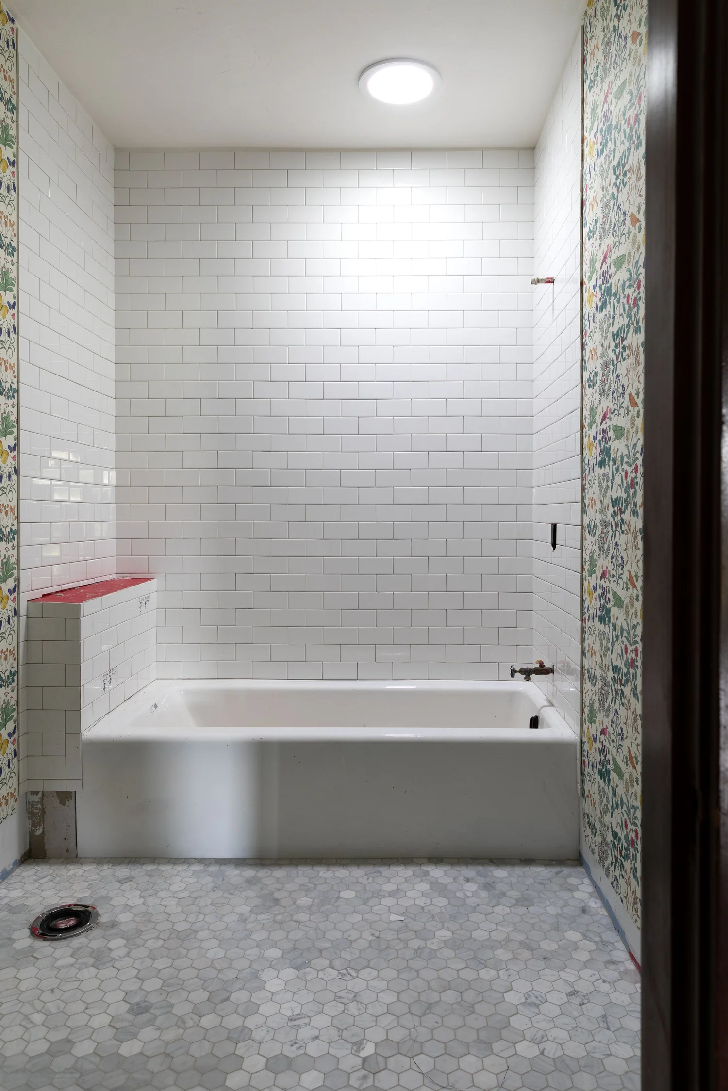 Tiles and Wallpaper in the Kids Bathroom! — The Grit and Polish