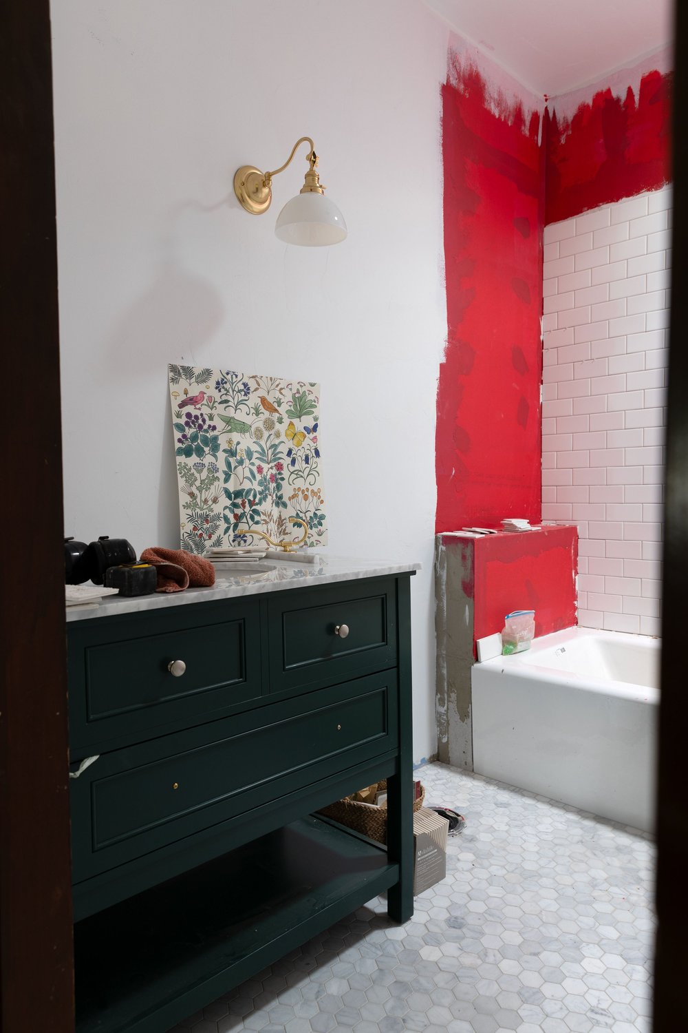 Tiles and Wallpaper in the Kids Bathroom! — The Grit and Polish