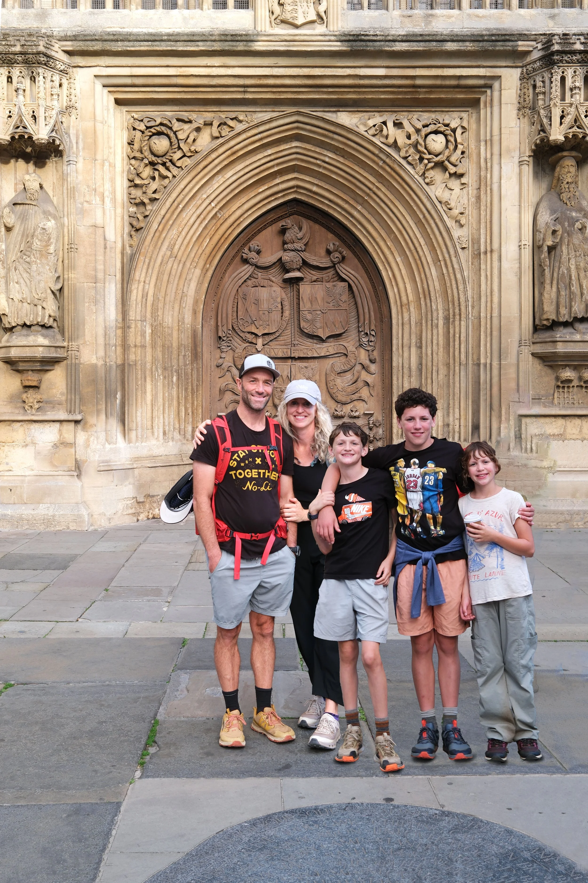 Finishing the Cotswold Way trail as a family at Bath Abbey